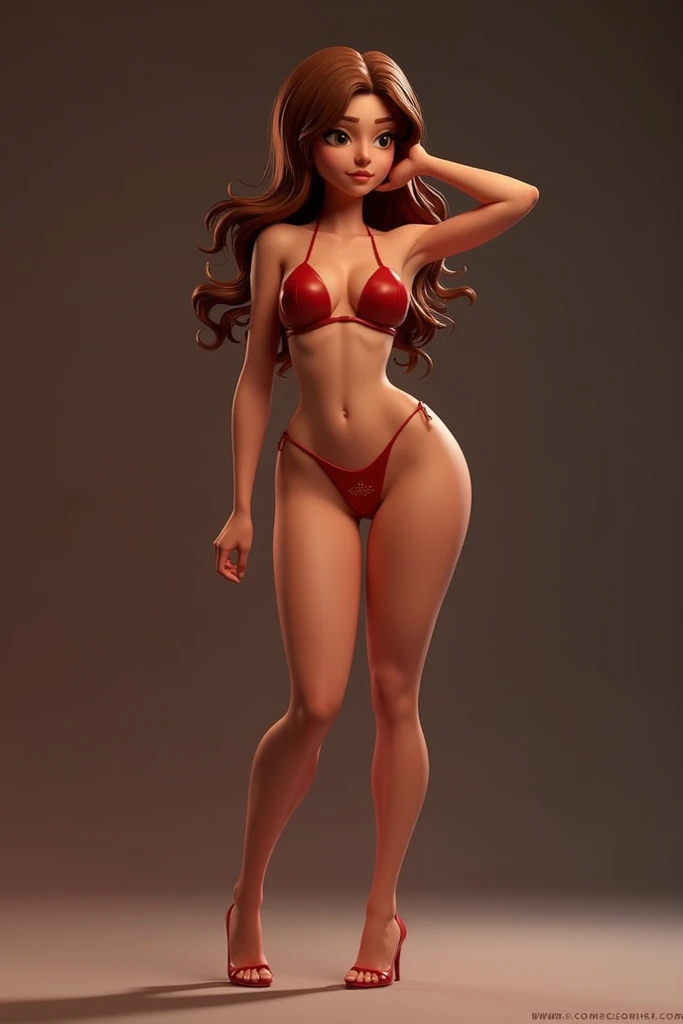 (a little bit chubby: 1.7), wide hips, thick thighs, anatomically correct, (head to toe: 2.0), (full body image: 2.0), 1girls, solo, (string bikini 1.6), deviant art, masterpiece, highly detailed, bright eyes, detailed eyes, expressive detailed eyes, wide eyed, detailed pupils, blush, (tiny bikini:1.4), small breasts, ((nipping out:1.4)), (((nipping out))), lots of freckles, super textured detailed skin, entire body image, full body shot, professional photograph