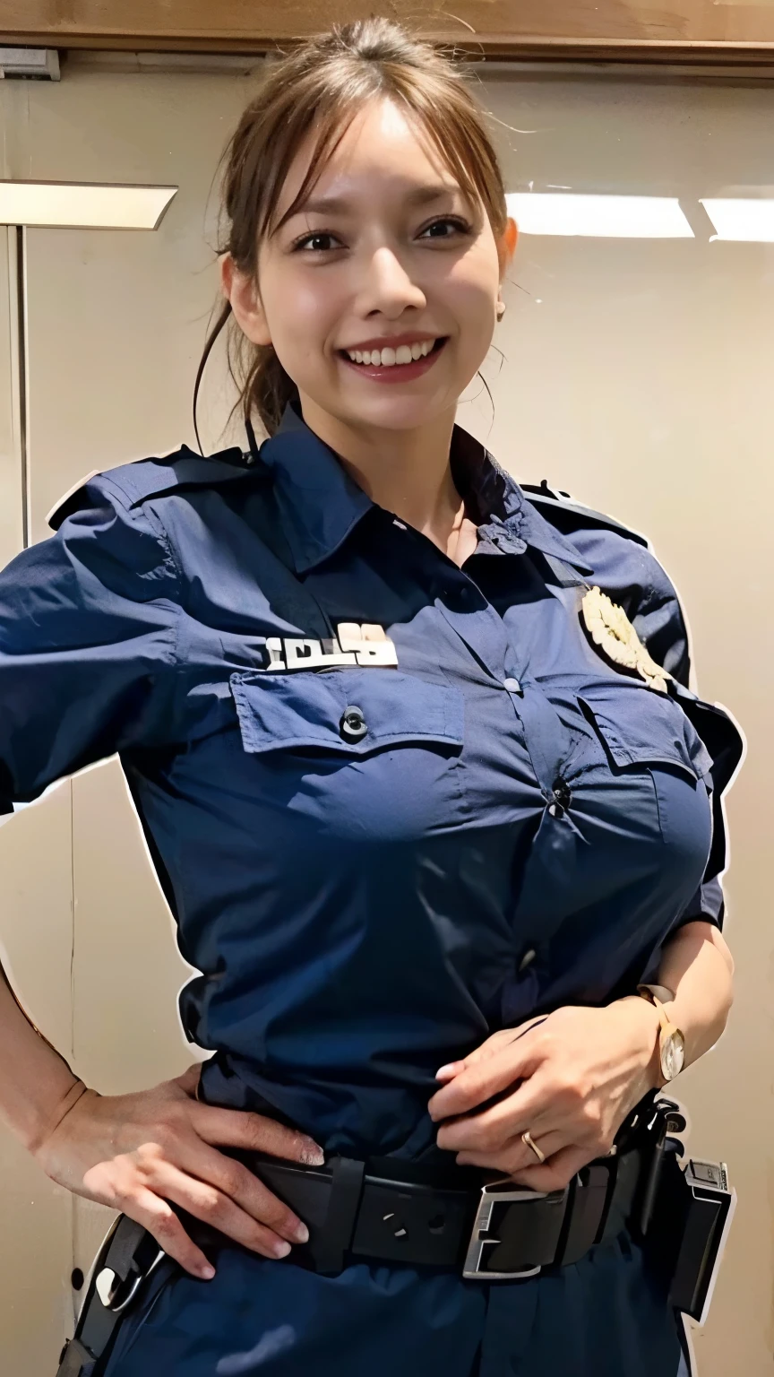 Big Breasts　 Female police officer