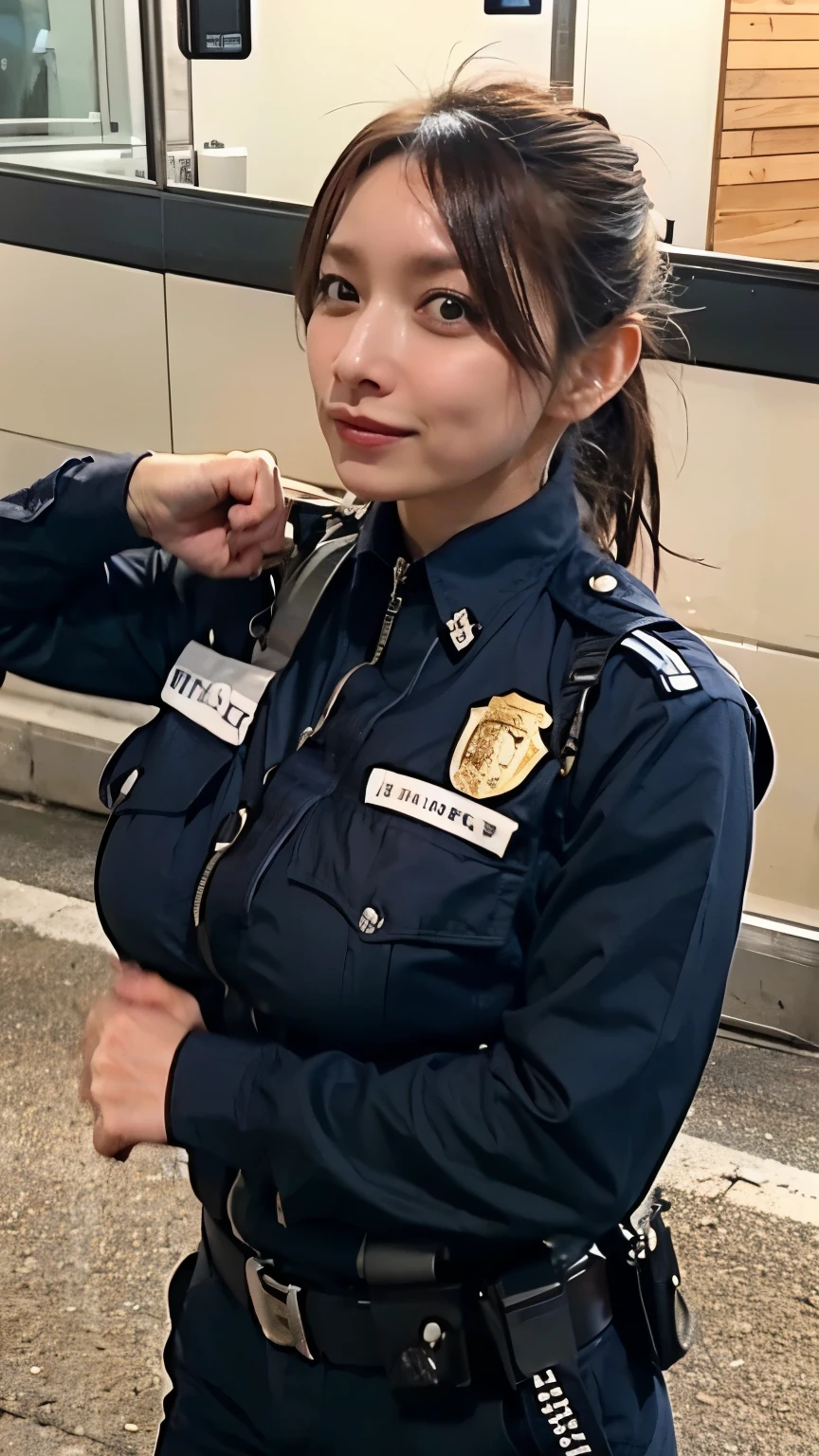 Big Breasts　 Female police officer