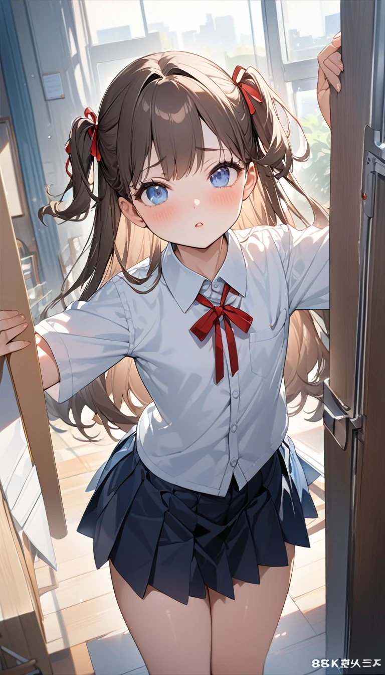(ultra-detailed, best quality, anatomically perfect body:2), (1 girl, have to pee, very desperate to pee, have to pee:1.3), party venue, Women's restroom, Beautiful interior, (girl waiting in restroom:1.8), (maxi dress, long skirt, petticoat, heels, messy bun:1.5), (have to pee:1.8), (knees together and feet apart), (hand between legs, leaning forward:1.3), (covering crotch:1.8), (girl can't stand up straight), (erotic twist of the body:1.2), (constricted pupils:1.3), (sad, blush:1.5), (fear), (embarrassment:1.4), (flying sweat:1.2), (breathless:1.8), (squint eyes:1.2), (looking away:1.6), (open month wide), teeth, shiny skin, (from below), from side, (full body)