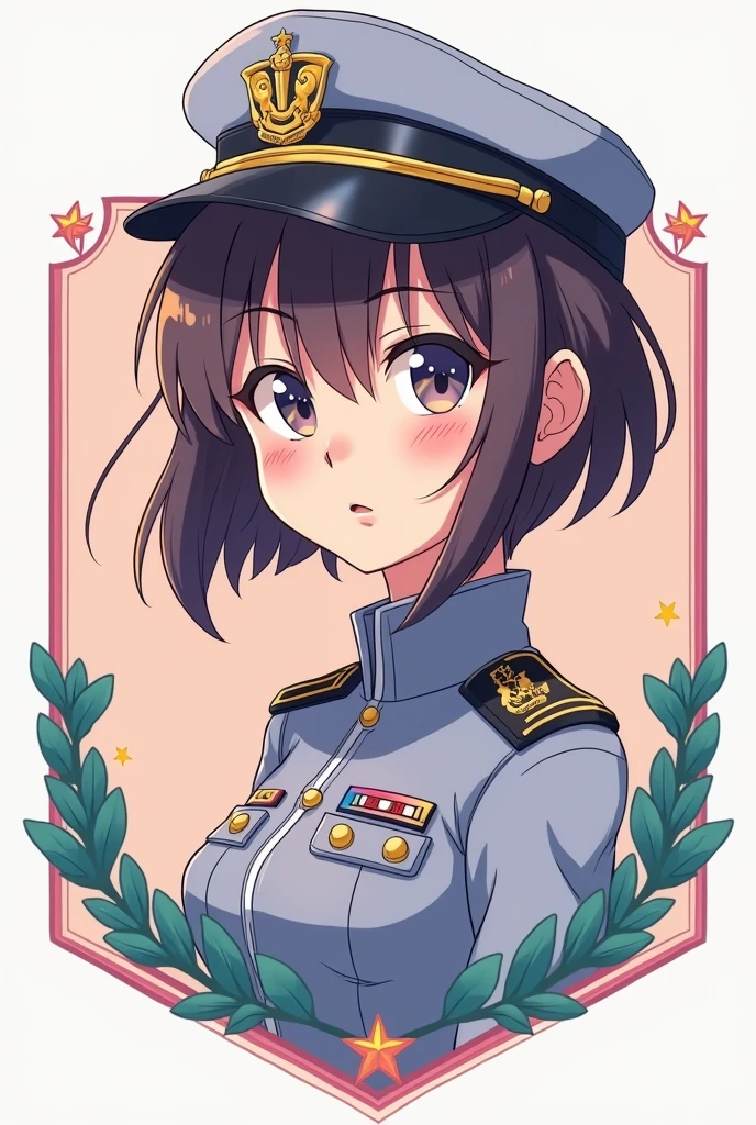 military girl with hopeless face