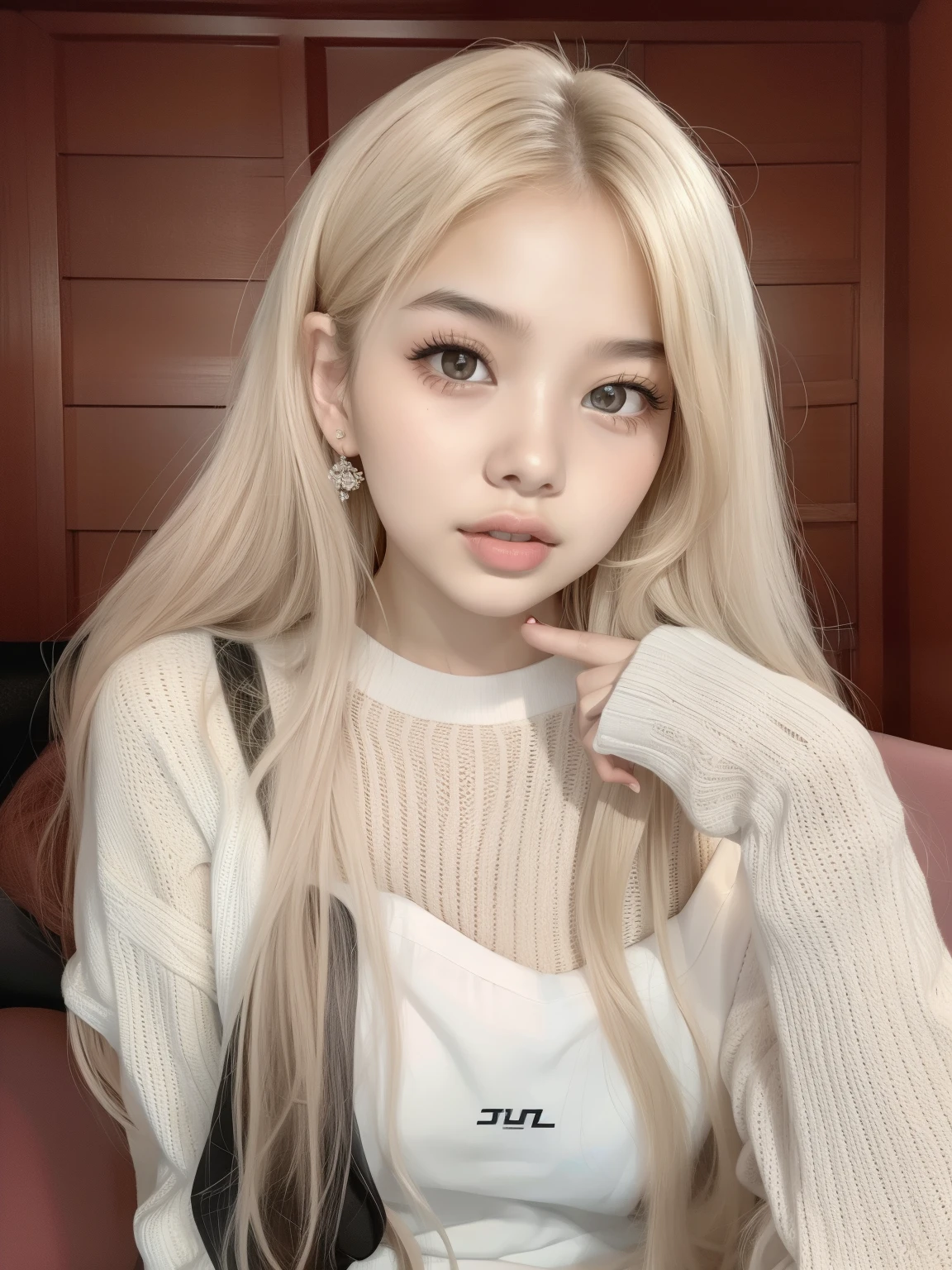 woman in a white shirt sitting in a chair in front of a window, jennie blackpink, Mulher sul-Korean bonita, a young asian woman, linda mulher Korean jovem, Heonhwa Choe, Mulher Korean,  Korean, an Asian woman, mulher Korean jovem bonita, Gongbi, Parque Roseanne do Blackpink, Korean actress, louise zhang