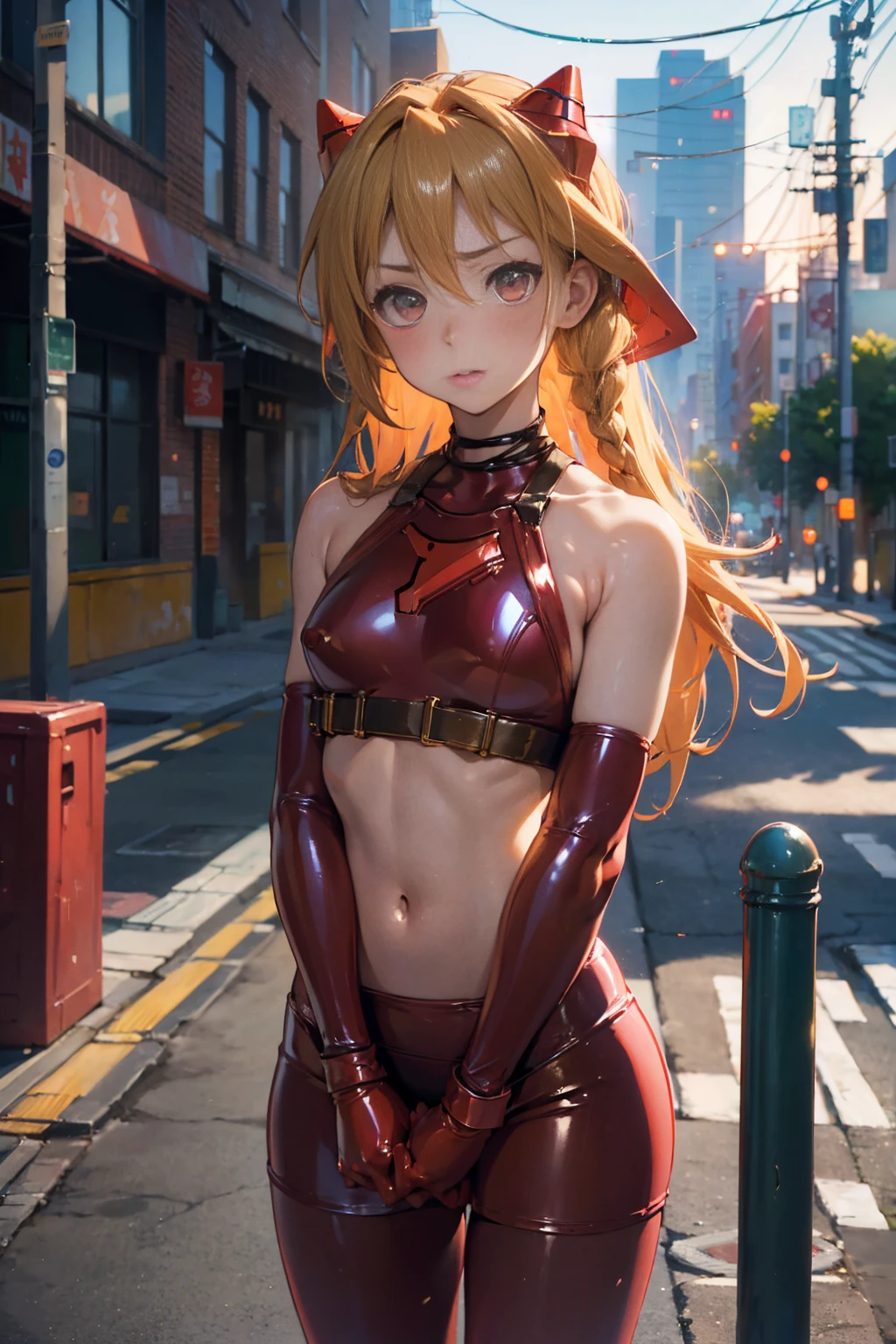 Asuka Langley Shikinamy, ((evangelion)), en tela transparente(((DeepVnecklineslipdress))), 1 girl, (pechos grandes:1.27), Enorme areola ,(((deslizamiento de areola))),((areolas hinchadas)),((Sideboob)),(((cuello))), Chica Yorha, beautiful woman, Mujer preciosa, hermosa joven, 2b nier automata, ((Unidad Yorha no 2 tipo B)) Chica con pelo largo, Cara joven adorable, female idol portrait, Peinado desordenado, ((Walking through a desert city)), ulzzang, ulzzang-6500-v1.1, pureerosface_v1, maquillaje coreano popular, maquillaje popular de Corea del Sur, con el pelo largo, (8k, Foto RAW, La mejor calidad, Obra maestra: 1.45), (NSFW:1.35)