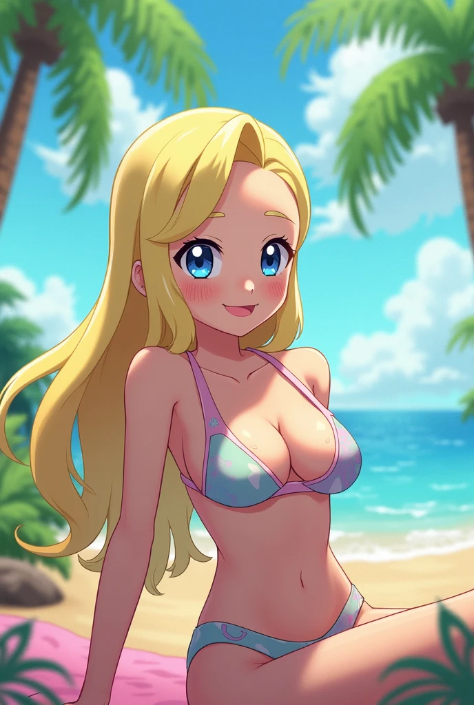 Gwen Tennyson from Ben 10 doing ahegao on the beach with a man sticking his dick in her pussy