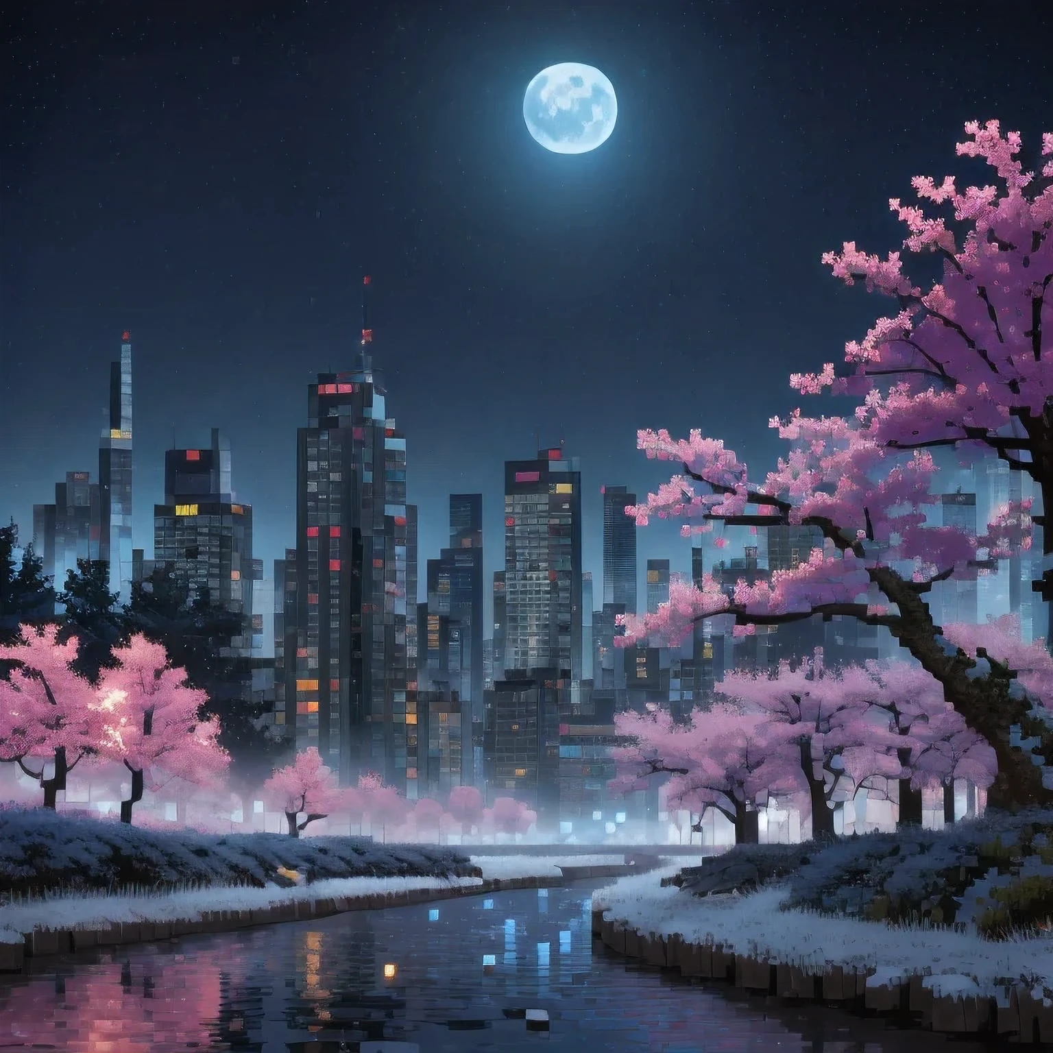 ((紫粉 City : 1.5)), (masterpiece), ( is the best quality: 1.0), ( Ultra High Resolution : 1.0), Detailed illustrations, Detailed Scenery , vibrant colors 紫粉 walking through the city, 8 K, night, Moon Clouds , ((magic, beautiful , Trees: 1.4 )), (( is the best quality, vibrant , 32 k Clear Lighting Effects )).
