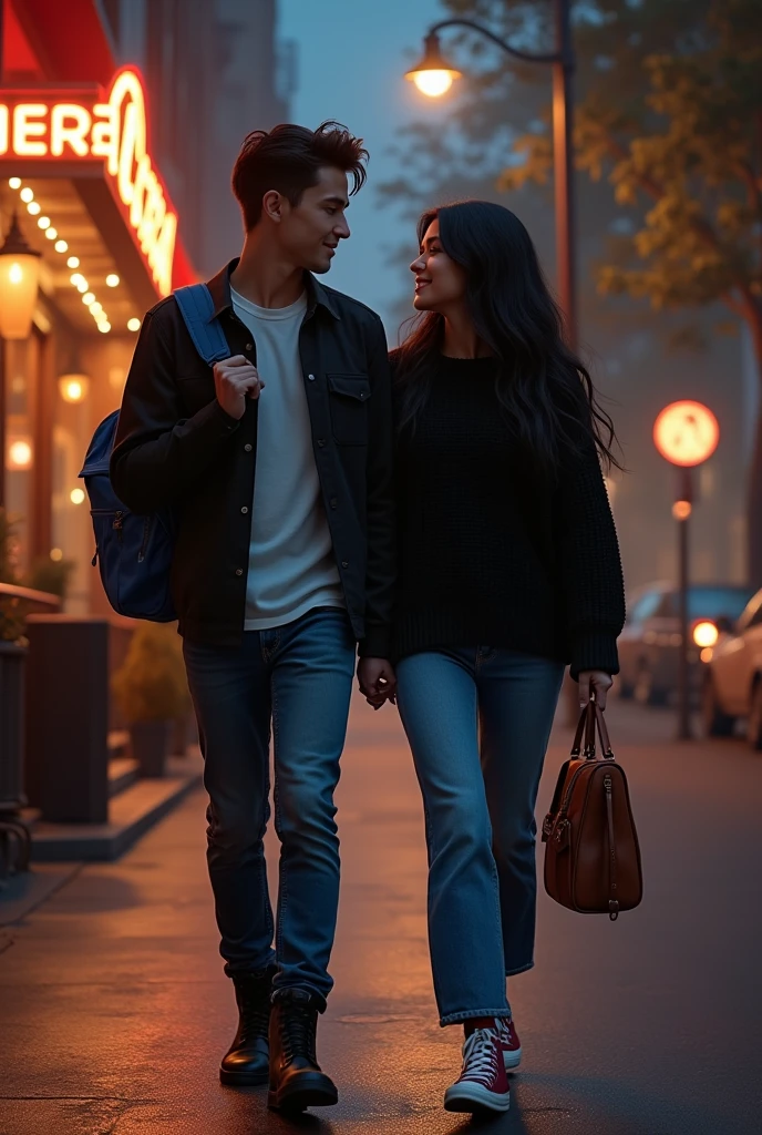 Couple on a date at Disneyland