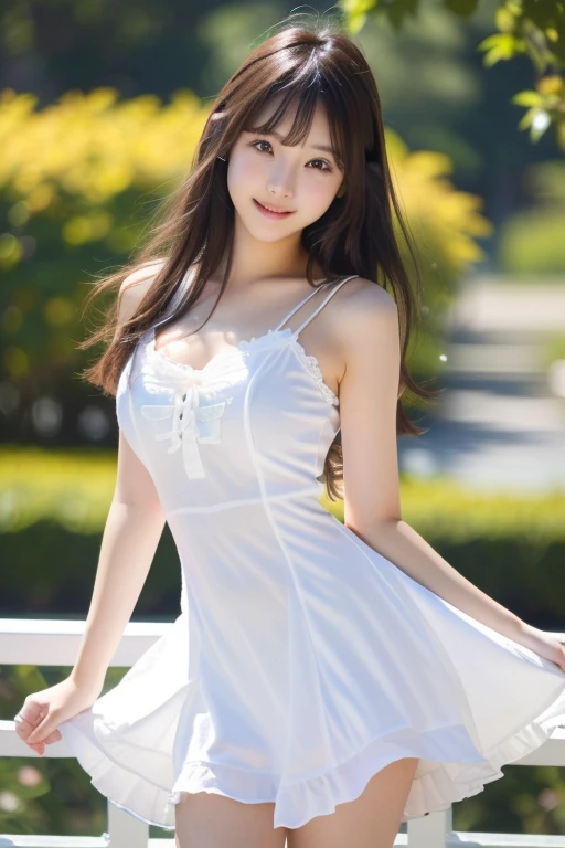  Realistic Photo Quality 、A Japanese model in a blue dress is posing for a photo, realistic  young gravure idol  ,  young cute gravure idol ,  young gravure idol  ,  young sensual gravure idol ,  young skinny gravure idol ,  looking at the camera、Detailed and beautiful eyes、 cute smile、Relaxed, soft, and gentle expression 