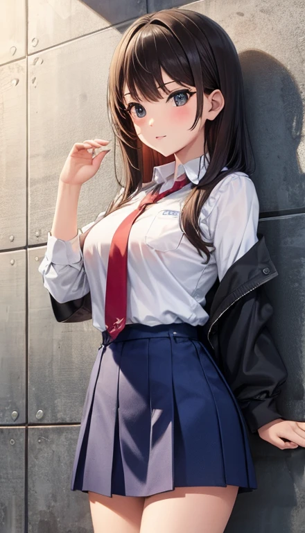 tmasterpiece、Best quality at best、Detailed pubic hair、1 female、18yr old、eBlue eyes、A brunette one、see through shirt、unbutton your shirt、pleatedskirt、hair pin、Colossal tits、Classroom、wet underwear、wet white、Show me、Sweated、Red ribbons、near wall、posterior view、emphasis asig