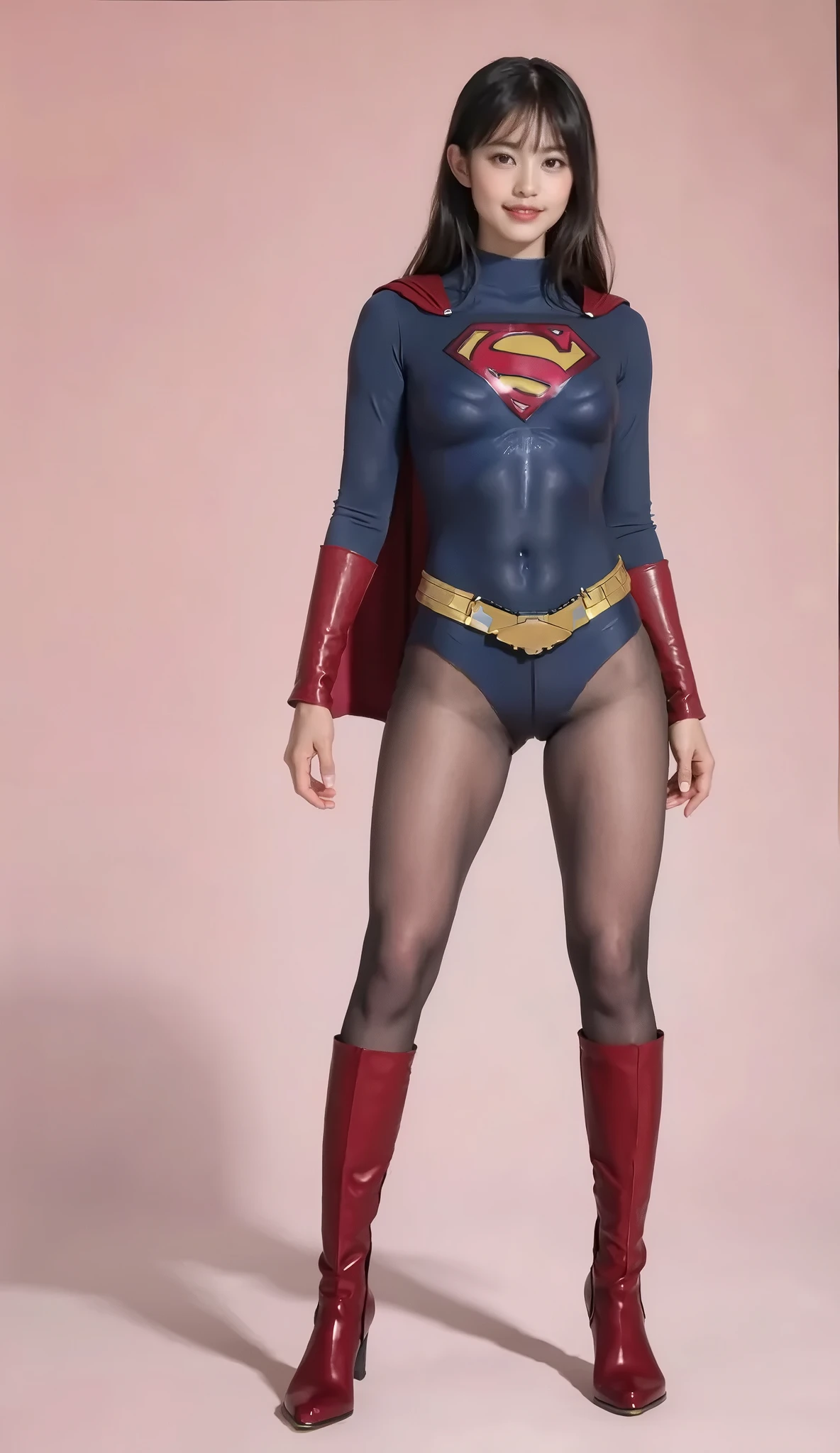 No background、(((Beautiful legs in black tights.)))、(((Legalize the beauty of your suffering face)))、((((Make the most of your original images)))、(((Supergirl Costume)))、(((Beautiful Hair)))、(((suffering)))、(((Please wear black tights....、Wear red boots)))、((Best image quality、8k))、((Highest quality、8k、masterpiece:1.3))、(((Preserve background )))、Sharp focus:1.2、Beautiful woman with perfect figure:1.4、Slim Abs:1.2、Wet body:1.5、Highly detailed face and skin texture、8k