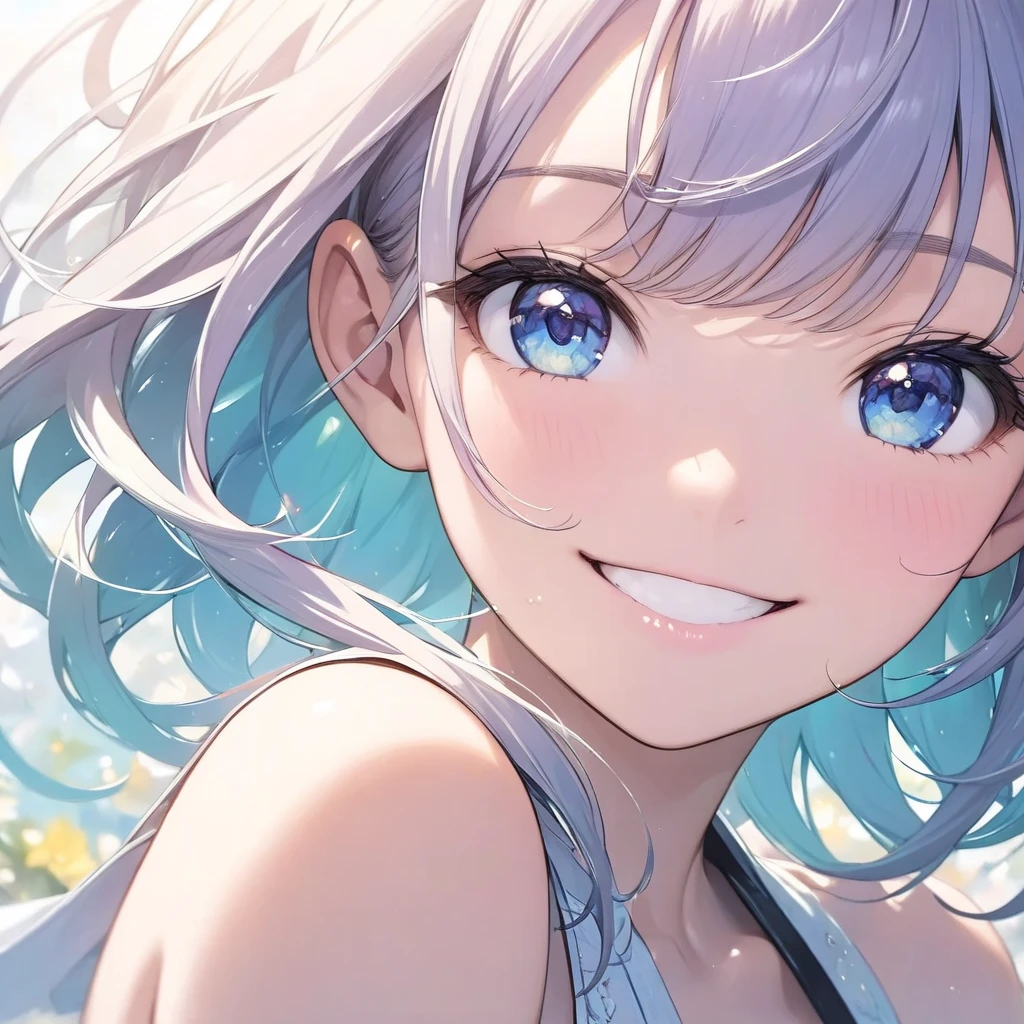 Close-up of a smiling girl