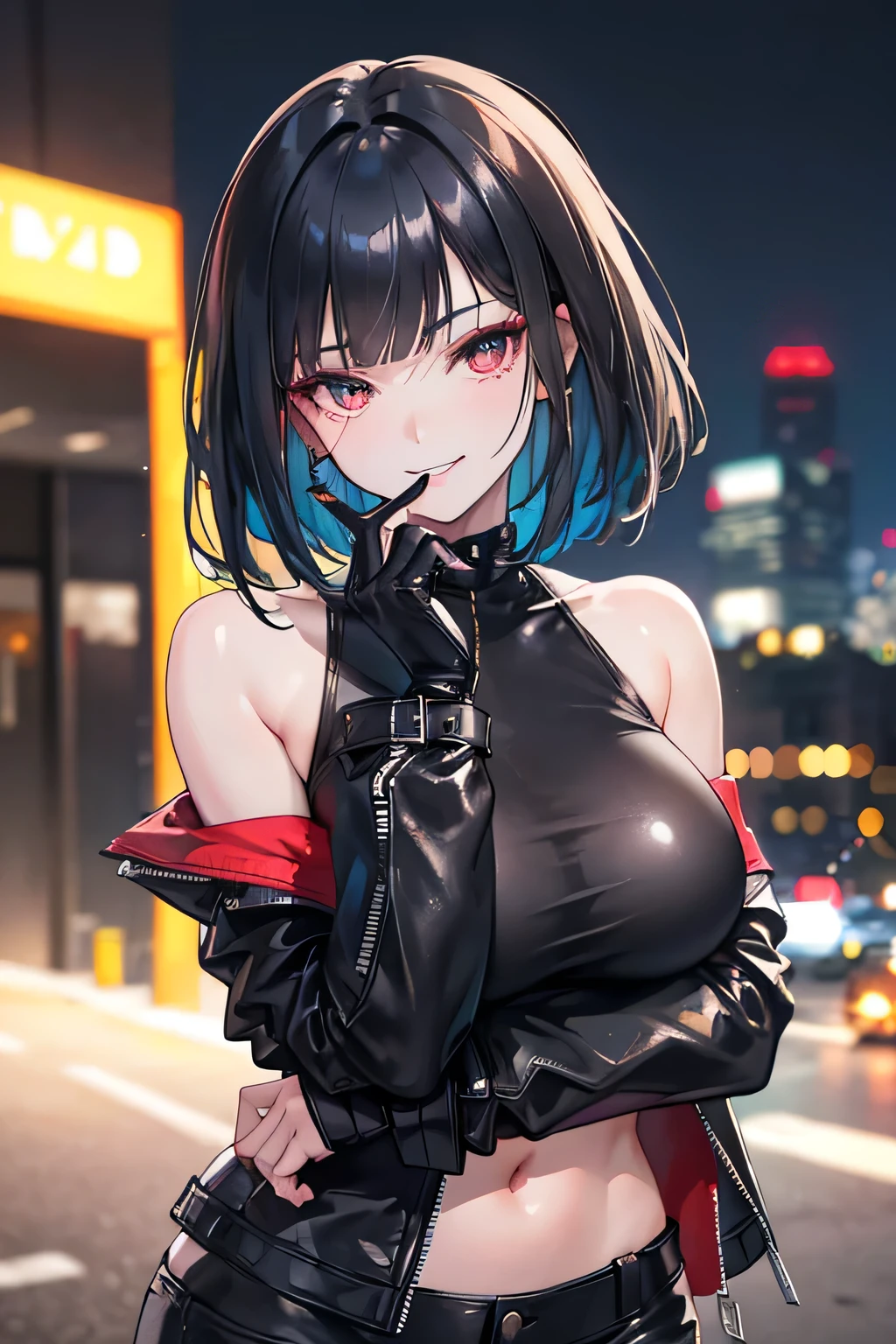 fishnets, ((solo, solo focus, solo girl,1girl))++,(nsfw evil dominatrix shadybug Marinette Dupain-Cheng)+++,low_twintails, red_hair, two tone hair, multicolored_hair, black_hair, solo, short_hair, high_heels, garter_straps, thighhighs, piercing, bare_shoulders, collar, nipple_piercing, red_eyes, thioots, corset, boots, lips, small_breasts, standing, looking_at_viewer, no_panties, gloves, makeup, garter_belt, full_body, lipstick, black_legwear, thighs, thick_thighs, parted_lips, coat, shiny, cleavage, dress, strapless, black_footwear, evil_red_eyeackground, large_breasts, areolae, shiny_skin, choker, grey_background, red_lipstick, black_gloves, blush, pubic_hair, detached_sleeves, no_bra, cumdrip, personification, high_heel_boots, black_lipstick, tattoo, elboloves, eyeshadow, bdsm, smoking, bangs, watermark, off_shoulder, strapless_dress, paris background, empty red eyes,(Realistic:1.2), (Masterpiece:1.2), (full-body-shot:1),(cowboy shot:1.2), neon lighting, dark romantic lighting, (Highly detailed:1.2),(Detailed Face:1.2), Colorful, A detailed eye, (Detailed landscape:1.2), (natural lighting:1.2), near((evil fall Marinette Dupain-Cheng) by Giger ((evil fall Marinette Dupain-Cheng) by Vincent Di Fate: Aidyllery, Anamorphic Shot, ((evil fall Marinette Dupain-Cheng) of the Abyss, intricate complexity, rule of thirds, face by Artgerm and WLOP,