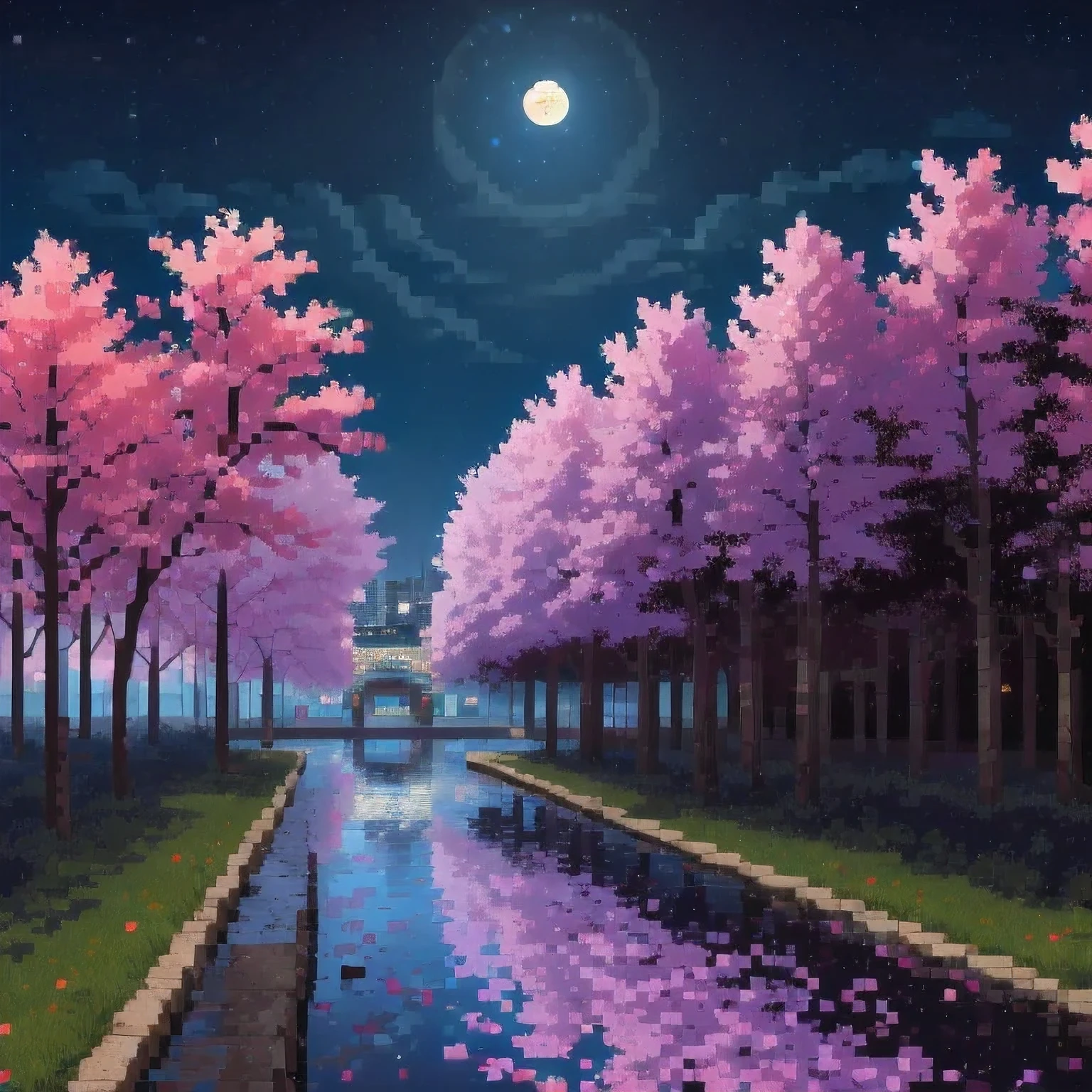 ((紫粉 City : 1.5)), (masterpiece), ( is the best quality: 1.0), ( Ultra High Resolution : 1.0), Detailed illustrations, Detailed Scenery , vibrant colors 紫粉 walking through the city, 8 K, night, Moon Clouds , ((magic, beautiful , Trees: 1.4 )), (( is the best quality, vibrant , 32 k Clear Lighting Effects )).
