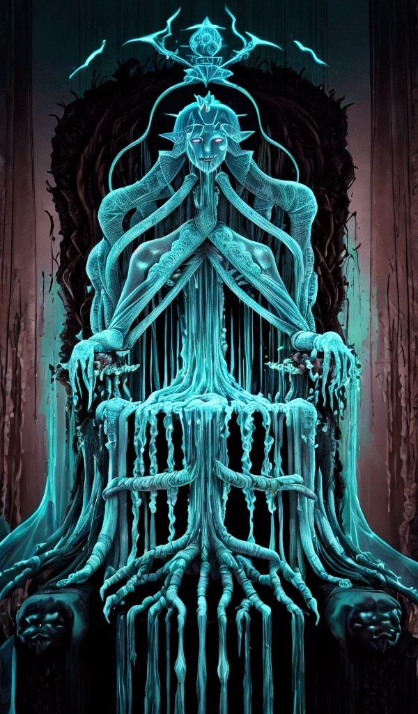 ((  Towering Gods 々 :1.3)  (Obsidian Skin  :1.1, Glowing Veins:1.2)) ((Crowned:1.1) by (  Wriggling Shadows  :1.0)) break ((  Cave-like Throne Room:1.2)  (Stalactites:0.9,   Luminescent Fungi  :1.0)) break (  Swirling Souls  :1.1) (Fairy mist  :1.0) break ((  Skeleton Attendant  :0.9) (courtesy :0.8) (  Ornate Chalice  :1.0)) break (Underworld:1.1) (Otherworldly aura:1.2) ( deep shadow hidden in the shadows:1.0) (Shining Gate  :1.1) break (  high detail ,   volumetric lighting  ,   ray tracing  , 8k resolution)