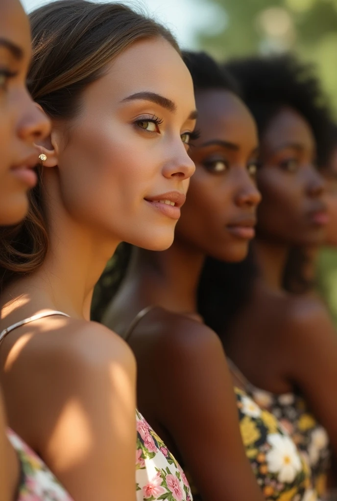 50 beautiful women side by side