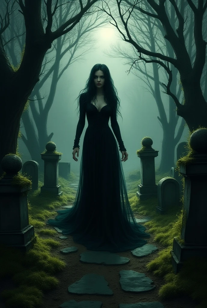  I have a woman and  walking through a graveyard in the woods, fantasy victorian art, Surreal Dark Art,  Dark Fantasy Art ,  Surreal Dark Fantasy ,  dark surreal art ,  Tom Bagshaw Art Style ,  Magical Realism and Dark Fantasy ,  DarkElve Maiden , , Art Tom Bagshaw , dark fairytale, Goth Family,  Dark Fantasy Art ,   dark surrealism 