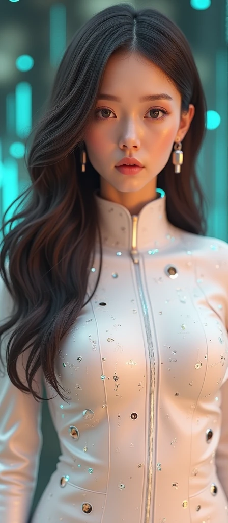 (Alex Less)Upper body,image from an old 1960s TV series UFO,(((upper body))),purple bobbed hair, Top quality, Intricate details , (Big bulky massive muscles,Fine skin, Shiny hair, Tan complexion), (silver bodysuit:1.3),outer space planets background,looking at the viewer,A very extra wide and very gorgeous eyes,seductive smile, high arched eyebrows, seductive look,big full breasts, spot lighting, backlight on hair, shallow depth of field, bokeh, sexy dynamic pose