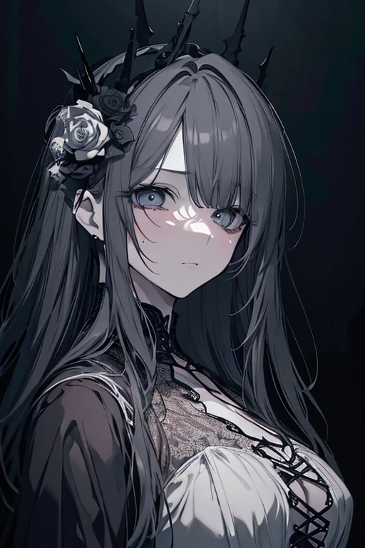 Optionally, solitary, 1 girl, 黑色nail, Jewelry,Looking at the audience, necklace, necklace, Put your hands on your face, punching, White background, Heart, Residence, Gray eyes, nail油, Simple background, Black hair double braids, ear punching, black necklace, Smile, eyelash, Lips, Put hand on cheek, Bangs, bracelet, bead, gem, earrings, nail
