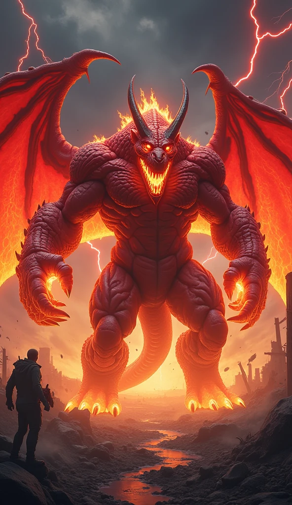 Dragon Orc,male,Strong build, (glowing eyes: 1.2), silver-gray skin is covered with hard, thick scales,pair of red wings on the back。long sharp teeth、Dragon horns and claws, (giant sized: 1.6), sitting on a throne, stepping on building, night time, rampage, impact, looking down, evil smile, thick arms, thick thighs, large pecs, (fat pecs: 1.1), (bara pecs: 1.1), macro, (landscape dwarfing: 1.5), city destruction, building destruction, destroyed city, city on fire, (city dwarfing: 1.2), giant penis, humanoid penis, macro, macro size, enormous size, (giant bulge in crotch: 1.6), tight bulge, tiny soldiers running away, dutch angle, low angle