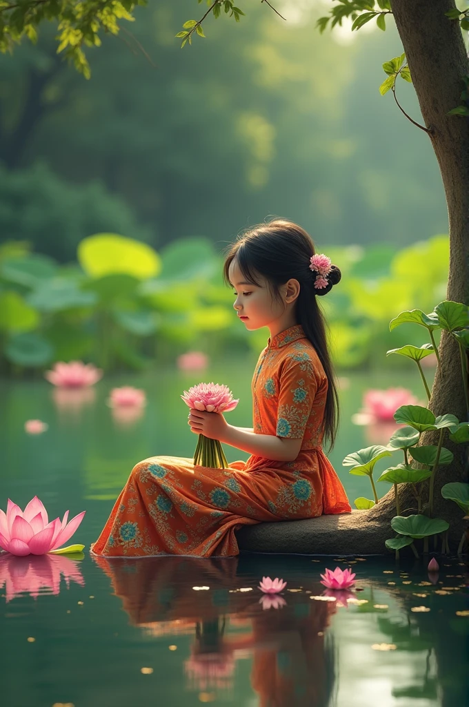 Nice sky, lotus flowers, lotus leaves