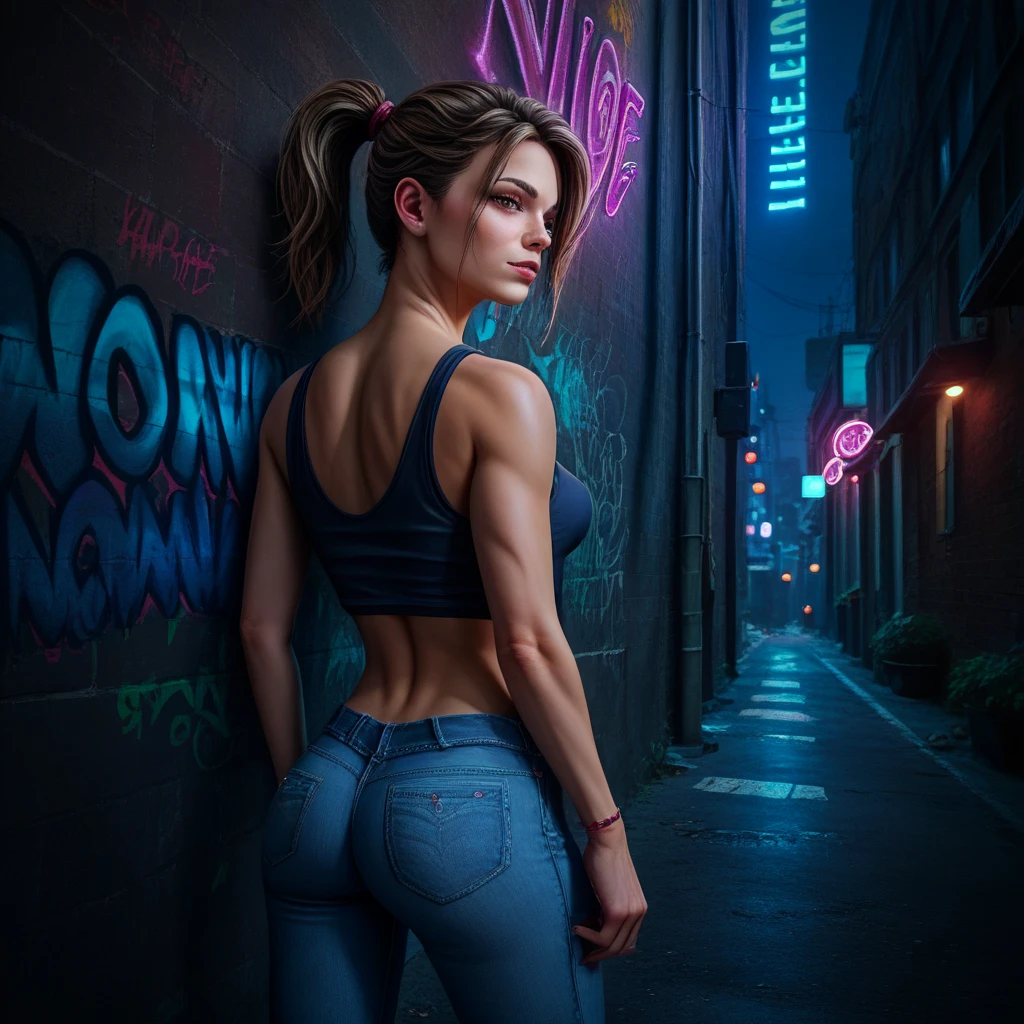 (a bunch of cute sexy outfit spider women standing in an alleyway, multiple subjects, extremely detailed, 4k, high resolution, hyperrealistic, photorealistic, intricate details, cinematic lighting, dramatic shadows, vibrant colors, dynamic poses, intense expressions, complex backgrounds, industrial setting, urban environment, graffiti walls, neon lights, mysterious atmosphere)