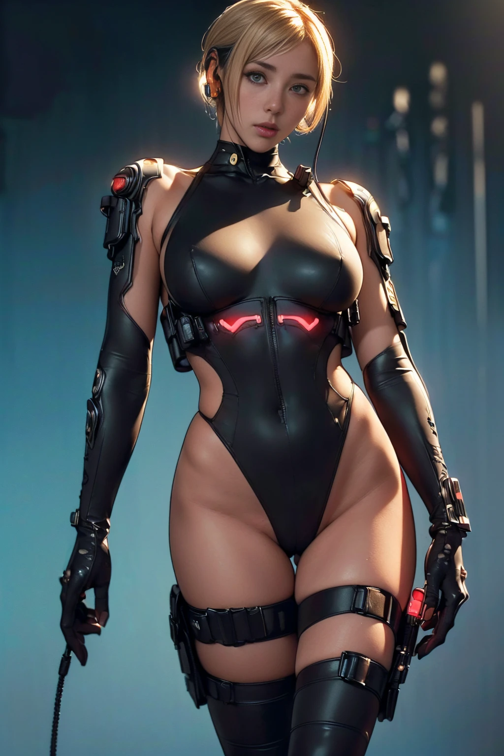 female adventurer white silver short bob hair cut, full body, game art style, (masterpiece), colorful clothing, scarves, leather belts, half skirt over pants and boots, flowing blouse and leather corset, best quality, highres, 4k, 8k, Detailed Illustration, intricate detail, cinematic lighting, amazing quality, 1girl, fit female, amazing shading, soft lighting, facing camera, perfect eyes, gantz suit armor torn apart
