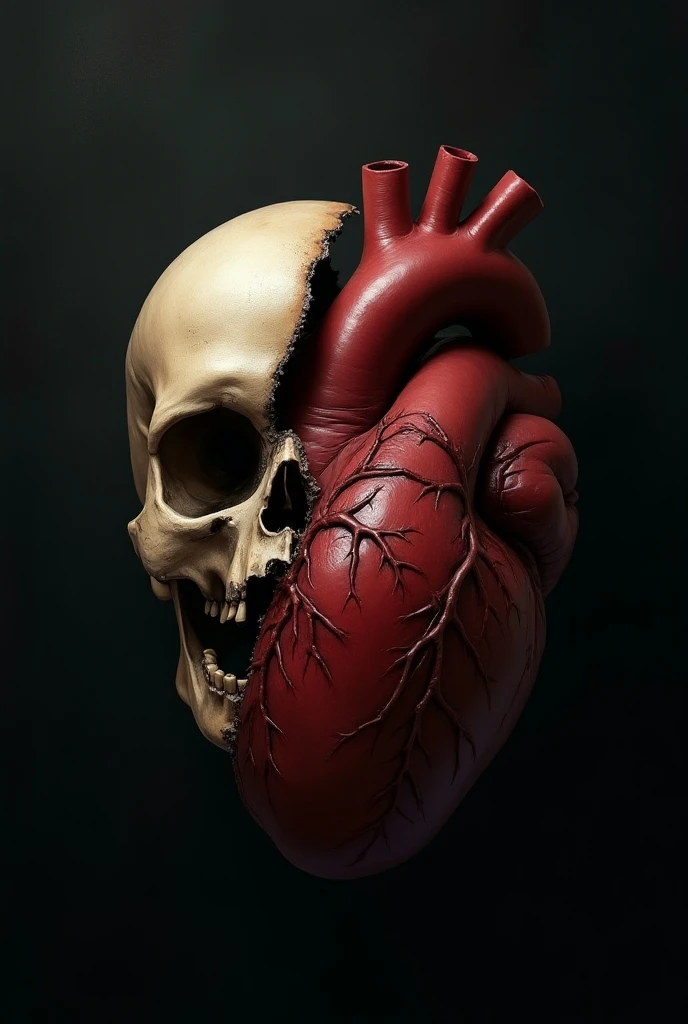 skull and heart