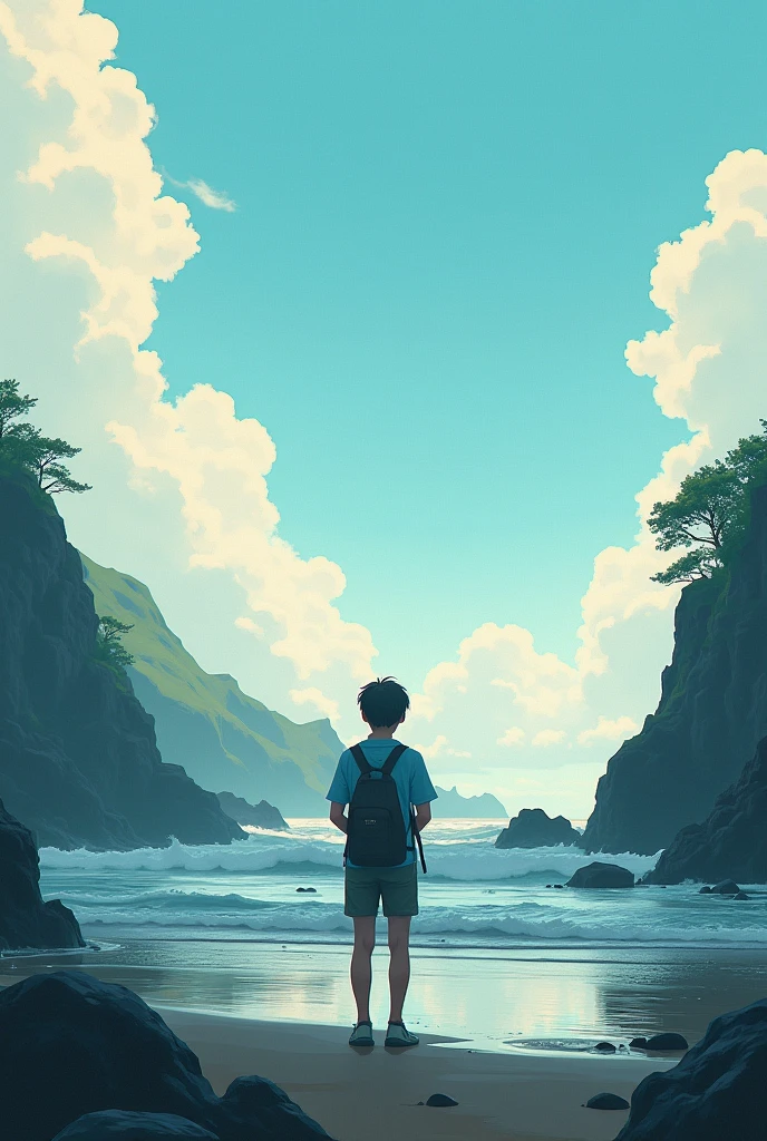 A newcomer to society searching for a trip to Jeju Island