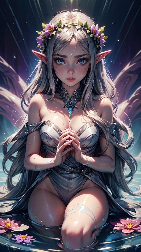 a girl with light colored hair,nude,sexy viking armor,standing,rainbow colored cosmic nebula background,stars,galaxies,intricate details,perfect face,best quality,4k,8k,highres,masterpiece:1.2,ultra-detailed,realistic,photorealistic,photo-realistic:1.37,HDR,UHD,studio lighting,ultra-fine painting,sharp focus,physically-based rendering,extreme detail description,professional,vivid colors,bokeh,fantasy,digital art green eyes