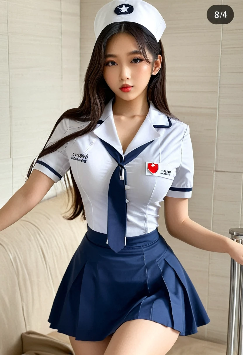 wildlife, (best high quality:1.5), work of art, (8k), extremely detailed, (High details:1.4), solo, ((HotLexi)), 1girl, ((Korean Ulzzang girl with 24 years old)), (nurse uniform), (perfect model face:1.4), (body of a hot with the shape of a perfect hourglass),