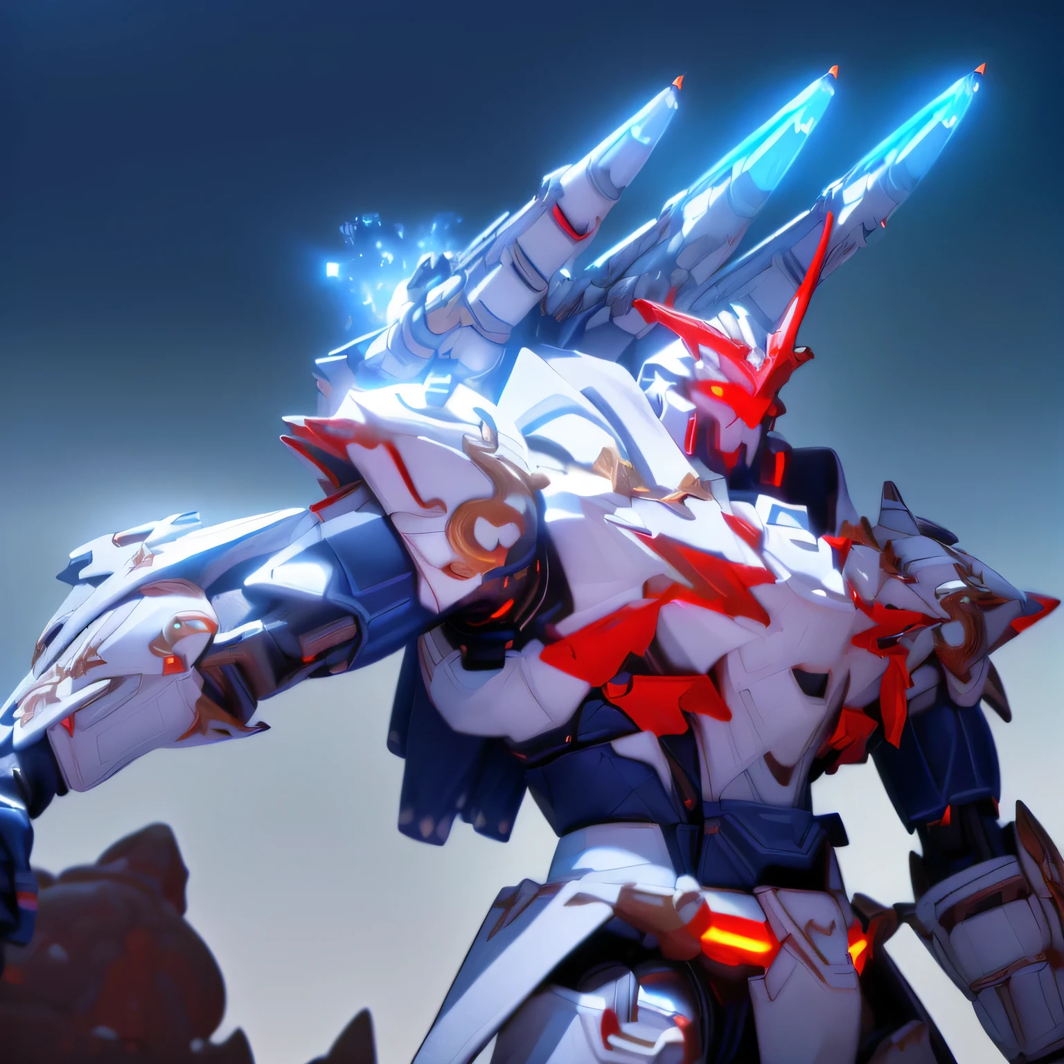 (Mecha:1.5), ((The white robot is making violent movements)), (( several people having fun with each other while having very detailed , Super detailed,  best quality, masterpiece, 8k wallpaper,  high definition ,  super precise illustration , using Unreal Engine: 2.0)), white armor, red eyes, alone, (Game CG:1.2), ( Black Light:1), mechanical parts, Robot joints, headgear , Full Armor , upper body,In the sky,  glowing eyes, EdobLandscapeAlpha, ((Huge full moon, A sky full of stars, Milky Way)), ((masterpiece,  best quality)),  tight waist, ((metallic)), ((Detailed depiction of Mecha, Photorealistic images: 2.0, 4K, 8k, 16k, 32K)), large chest armor, Large shoulder armor,  moonlight reflecting armor , ((Very large full moon, Night Sky, So many bright stars that fill the sky々, Lots of comets ,  flying lasers ,  lots of blue discharges from armor ,  yellow sparks )), absract art, Has 1 large horn on its head , Has a huge bow and arrow