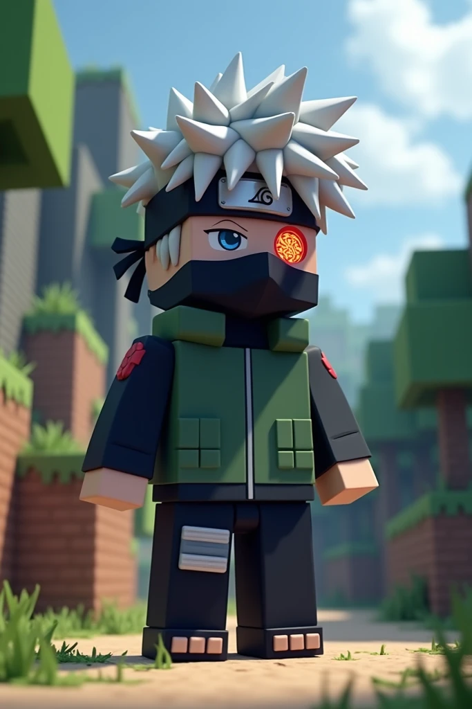 Make a kakashi in Minecraft version and have ranegan 