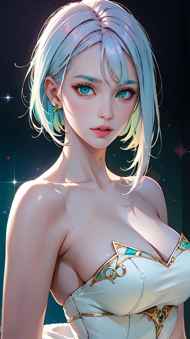 A woman with blue skin, white hair, and an elegant green dress, RPG

Stable Diffusion prompt:
blue skin, white hair, elegant green dress, RPG, high-res, ultra-detailed, vivid colors, beautiful detailed eyes, beautiful detailed lips, realistic, bokeh, studio lighting