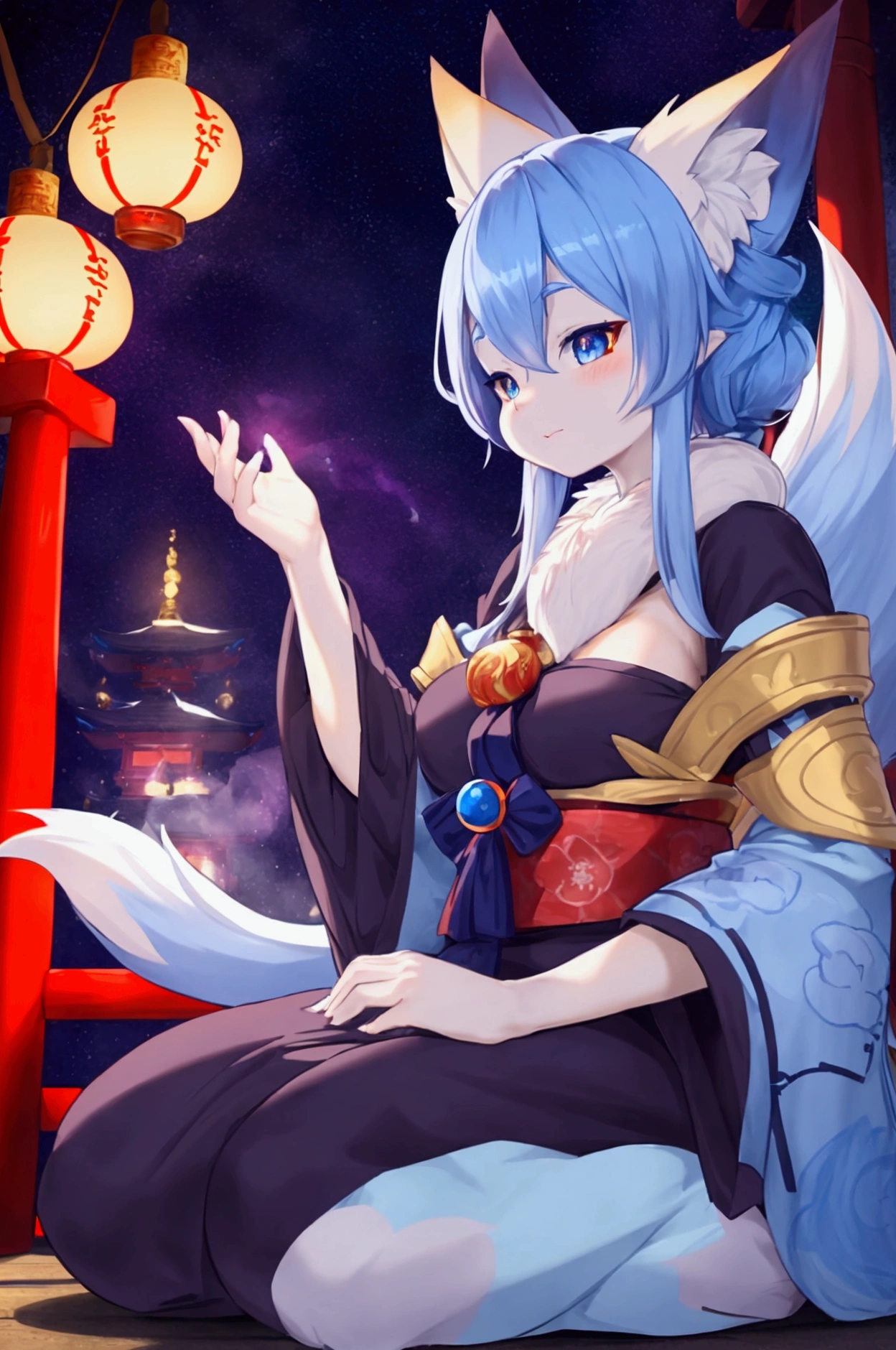 (shylily/(Twich/):1.5),(masterpiece:1.2),(best quality:1.2),Sexy seductive lady, Peach Blossom Eyes, smoky cosmetic, Silk high fork hanfu, stilettos, (Bare Legs), provocative expression, Sitting on the throne, Striped hair,  Moles under the eyes, cosmetic, Anime style, Charming smile, Zhong Huai, lantern, Chinese knot, precise, Anatomically correct, Highly detailed characters, stilettos, Bare Legs, rounded smooth Bare Legs, European style, middle Ages, 
