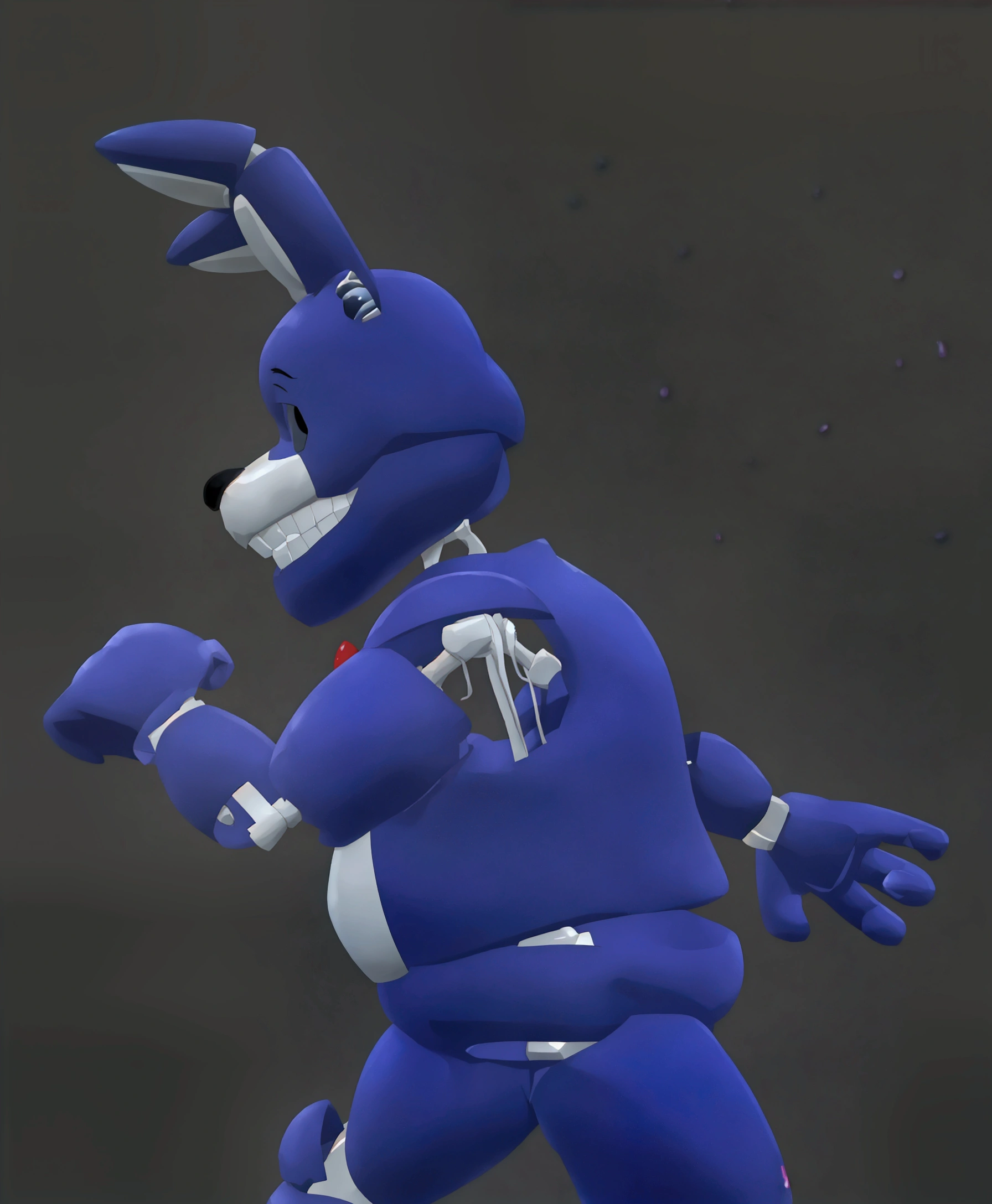 A scary rabbit animatronic (Bonnie from FNAF)