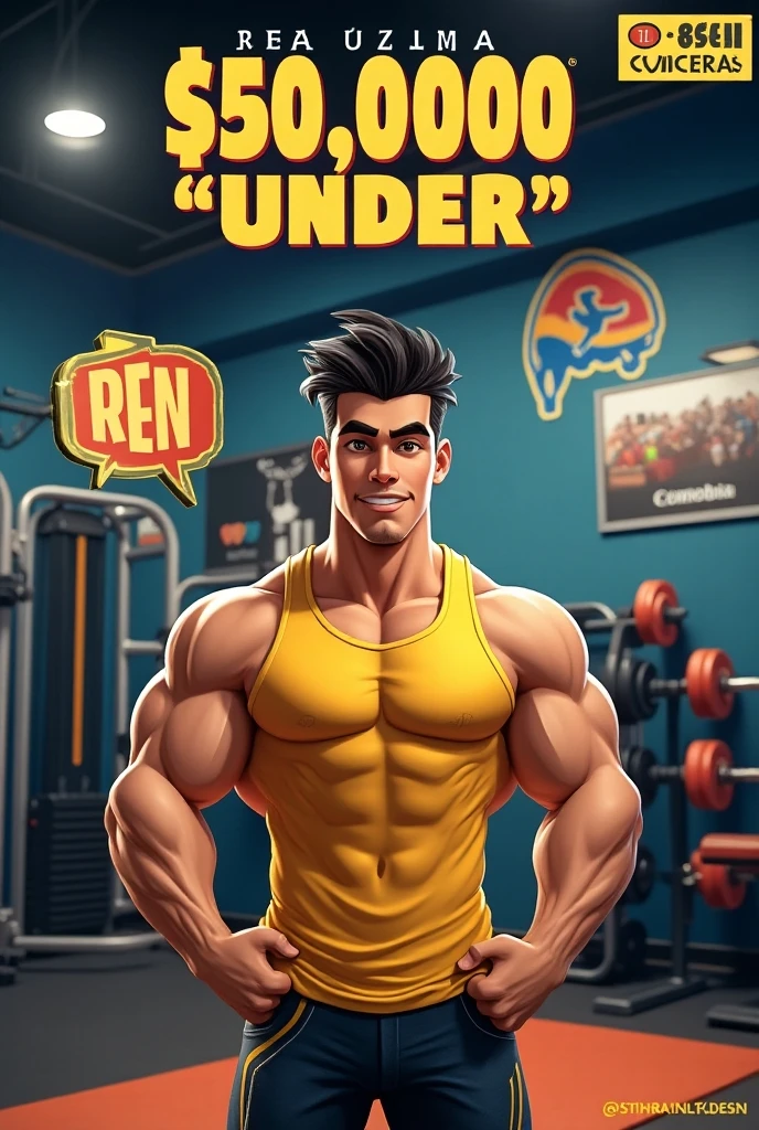 Create an image with Oscar&#39;s name and gym details 