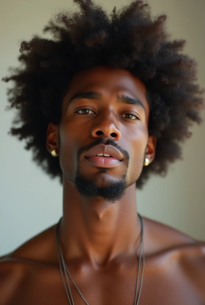 Handsome black brazilian man, 60mm Portrait, 70mm Portrait, 50mm Portrait, Curly Hair, medium portrait top light, Medium Portrait Soft Light, Soft portraits taken in 8K, Cinematic headshot portraits,reggae、whole body、back、muscle