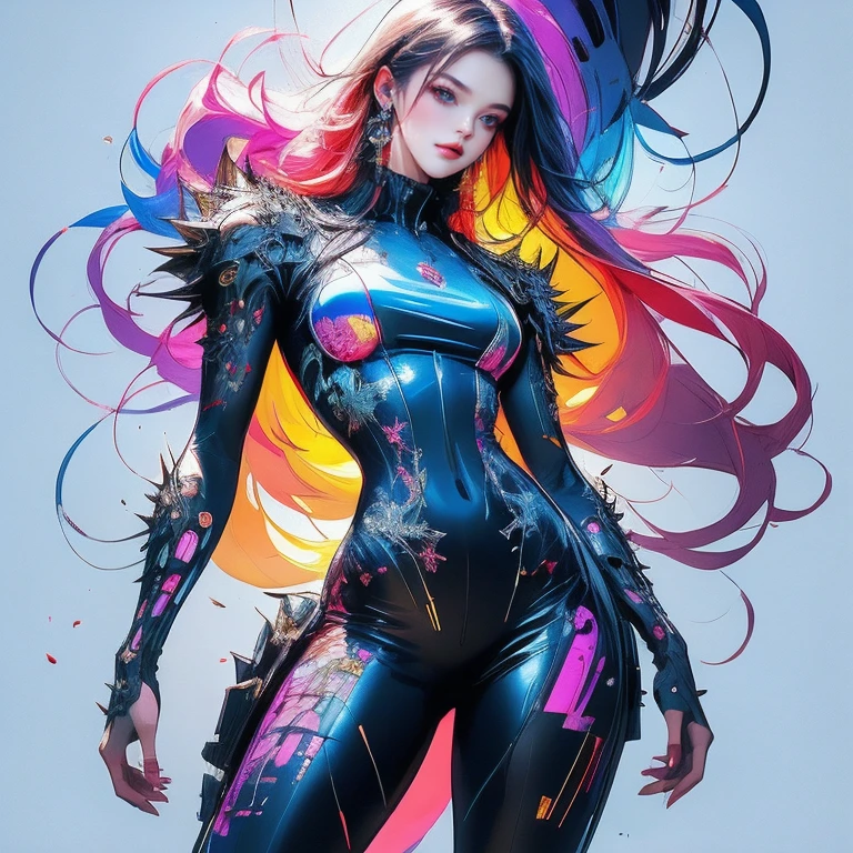 ultra-detailed artistic abstract beautiful indigenous woman with long black hair, magic with bioluminescent filigree, geometric photography, 32k fashion abstract poster, detailed symmetrical blue iris, natural body posture by artist russ mills, art by alberto seveso, by Carne Griffiths, by Wadim Kashin, symmetrical, abstract art style, sharp eyes, digital painting, burst of color, concept art , volumetric lighting, by GIlSam-paio octane rendering depicting innovation and truth, 8k, by Lee Jeffries, Alessio Albi, Adrian Kuipers, glamour, intricate detailed environment, lace, smudges , dark background, masterpiece, ornate, depth - studio Gs perfecty.