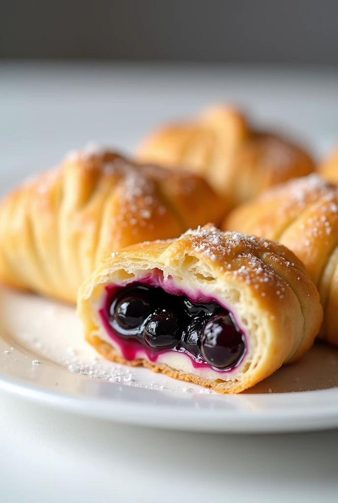 Blueberry jelly filled with cream cheese jelly 