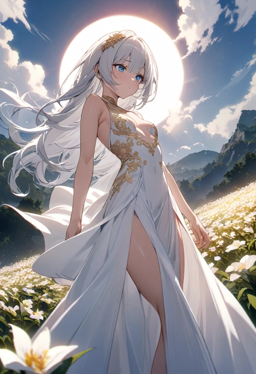 (extreme detail),(ultra-detailed),(painting), chiaroscuro, extremely detailed CG unity 8k wallpaper,((an extremely delicate and beautiful)),(dynamic angle), alphonse mucha, (extreme detail),(ultra-detailed),(painting), chiaroscuro, extremely detailed CG unity 8k wallpaper,((an extremely delicate and beautiful)),(dynamic angle), alphonse mucha, <lora:OdinSphereStylev1.1:0.7> blurry foreground, depth of field, vivid colors, OdinSphereStyle, (gbfnarumea), masterpiece, best quality, <lora:gbfnarumea_v1:0.4> midnight, cloudy_sky, crescent moon, forest, moonlight, horizon, nature, no humans, outdoors, scenery, starry sky, tree,