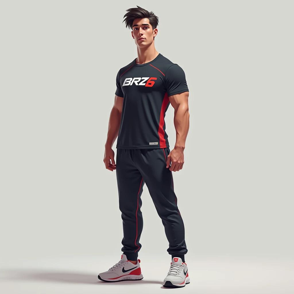 (qualidade 8k) Criar um homem de 22 anos, pale skinned, camisa azul escuro, black pant, pele ultra detalhada, olhos negros detalhados. Imagem ultra realista.