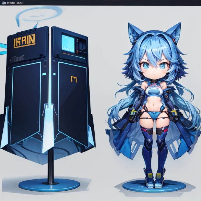  Stand shaped like a jump box that imitates a female's torso　Woman with Penis Growing Blue Hair 