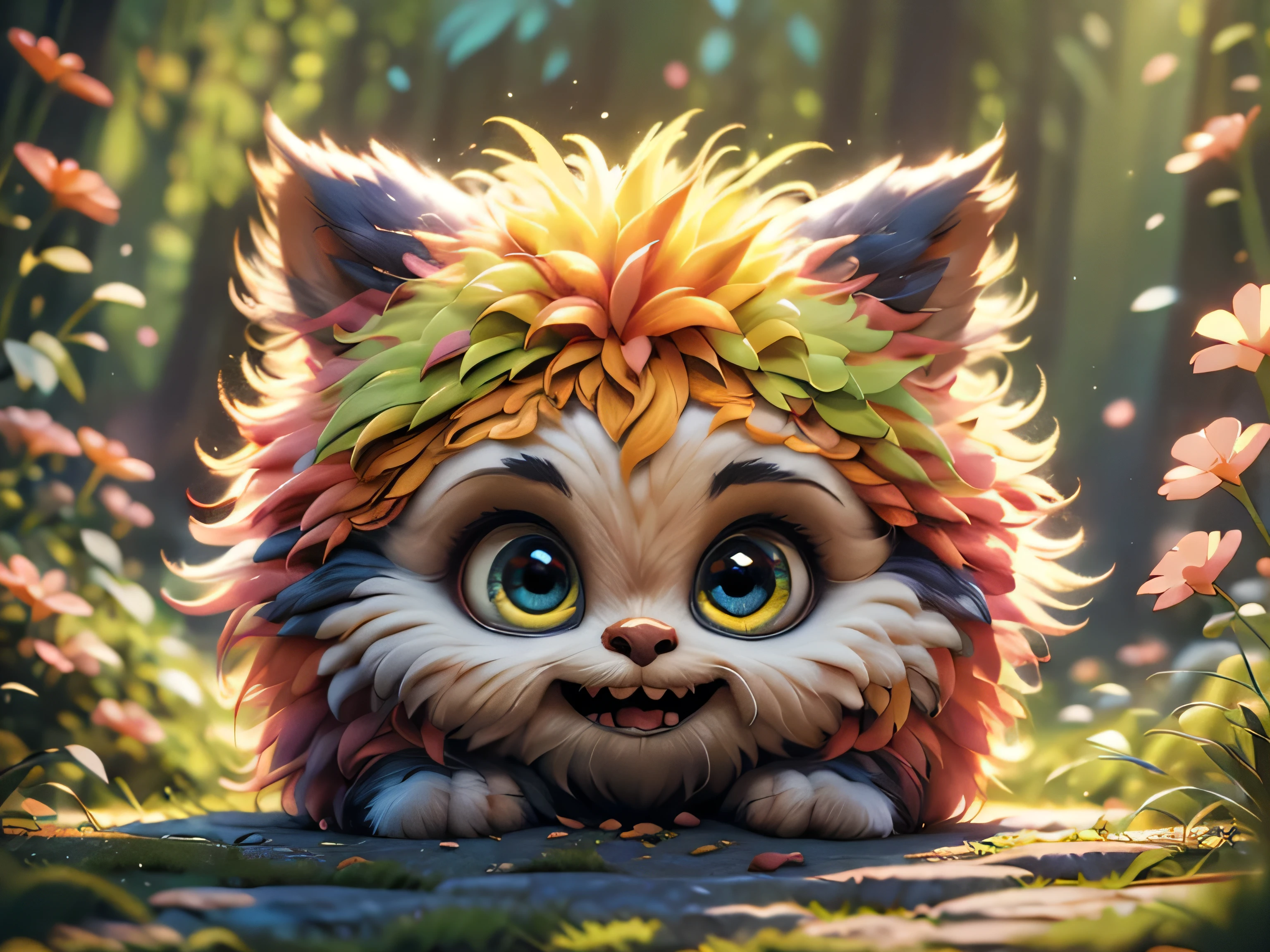 Magical Fantasy Creature, (Best Quality, Masterpiece, Representative Work, Official Art, Professional, Super Detailed, 8k:1.3), (Photorealism:1.2) Super Cute, Big Eyes, Soft, Soft Nose, Furry, Double Toothed Smile, Yeti on Mountain Background, Realistic, Beautiful, Stars in Eyes, Soft Volumetric Light, (Backlight:1.3), (Cinematic:1.2), Intricate Details, (ArtStation:1.3), --auto --s2