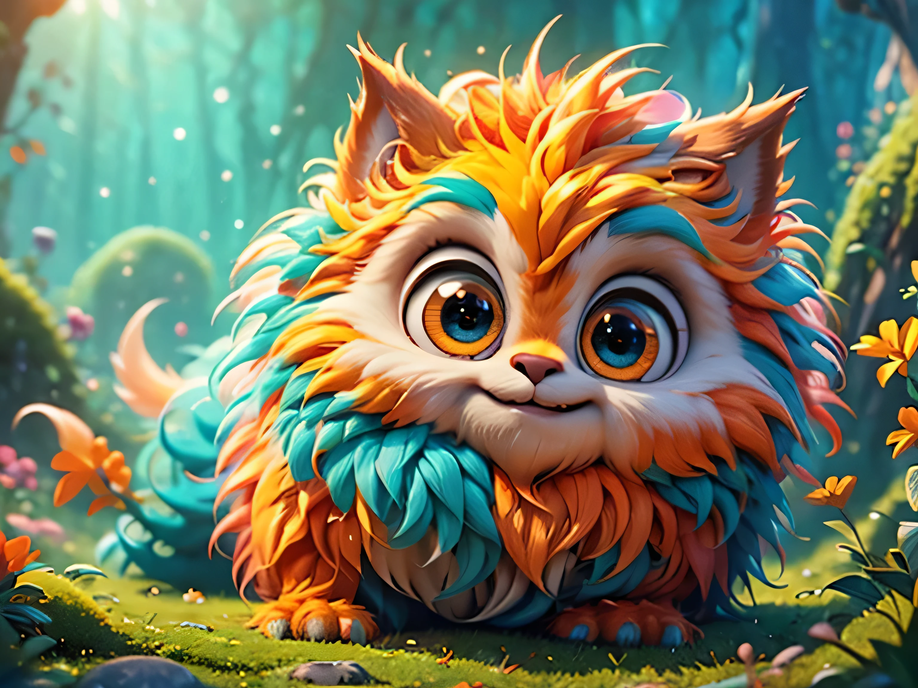 Magical Fantasy Creature, (Best Quality, Masterpiece, Representative Work, Official Art, Professional, Super Detailed, 8k:1.3), (Photorealism:1.2) Super Cute, Big Eyes, Soft, Soft Nose, Furry, Double Toothed Smile, Yeti on Mountain Background, Realistic, Beautiful, Stars in Eyes, Soft Volumetric Light, (Backlight:1.3), (Cinematic:1.2), Intricate Details, (ArtStation:1.3), --auto --s2