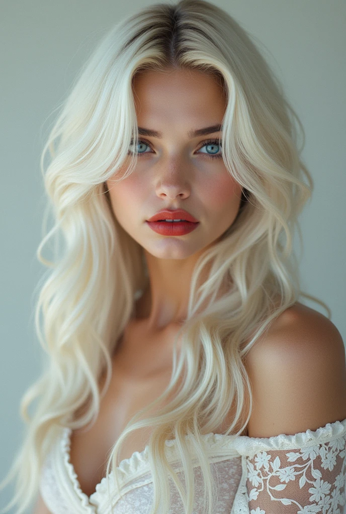 A pretty sexy platinum blonde woman