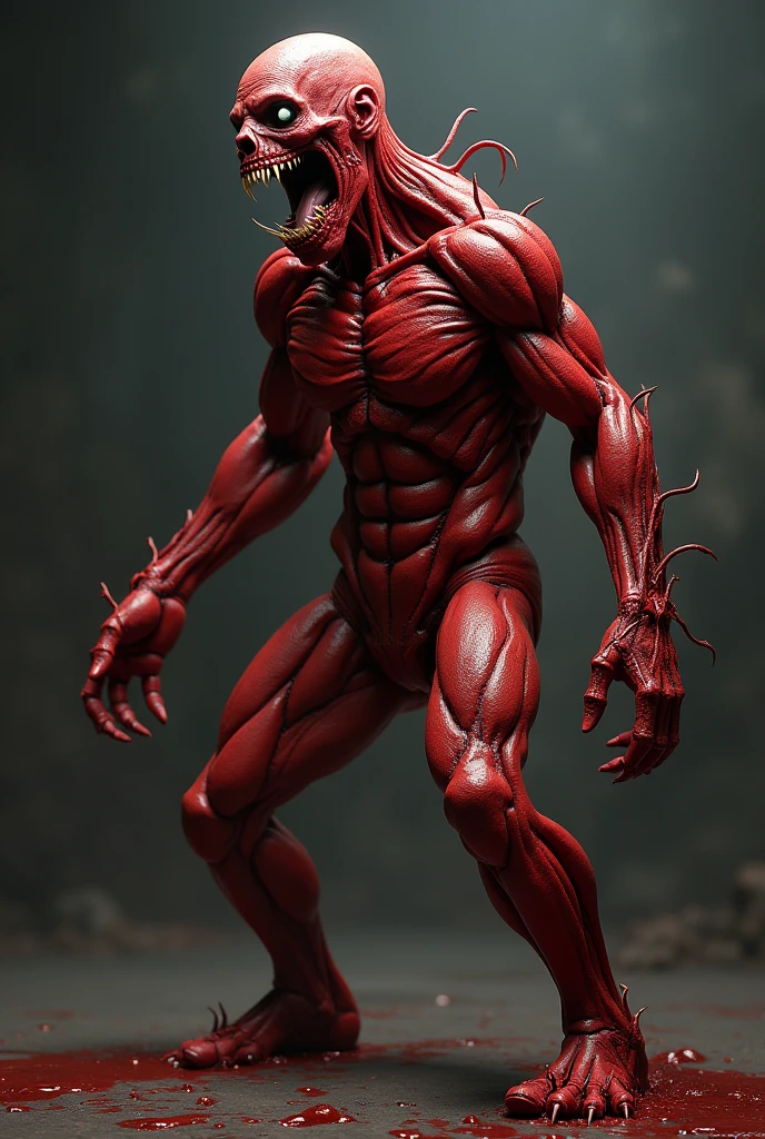 (1 girl), (carnage skinless physique:1.25), (skeletal emaciated face:1.25), (black demonic eyes:1.25), (cara delevingne:1.25), (1 super muscular undead skinless succubus with gigantic horns:1.25), (covered in red necrotic rotting skinless muscle:1.25), (exposed muscular and skeletal anatomy:1.25), (perfect fingers:1.25),(8k, RAW photo, photorealistic:1.25), dark horrific scary atmosphere, hellish landscape, Hellraiser like atmosphere,