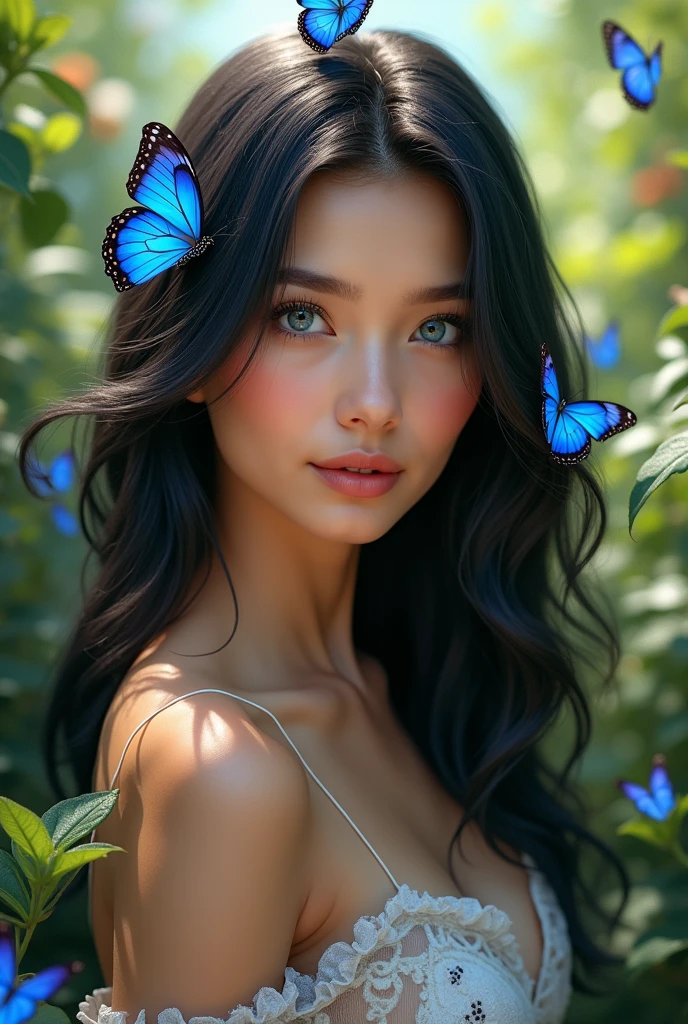 Highest quality　High resolution　Simple　Dark Fairy　Cute winged fairy girl　