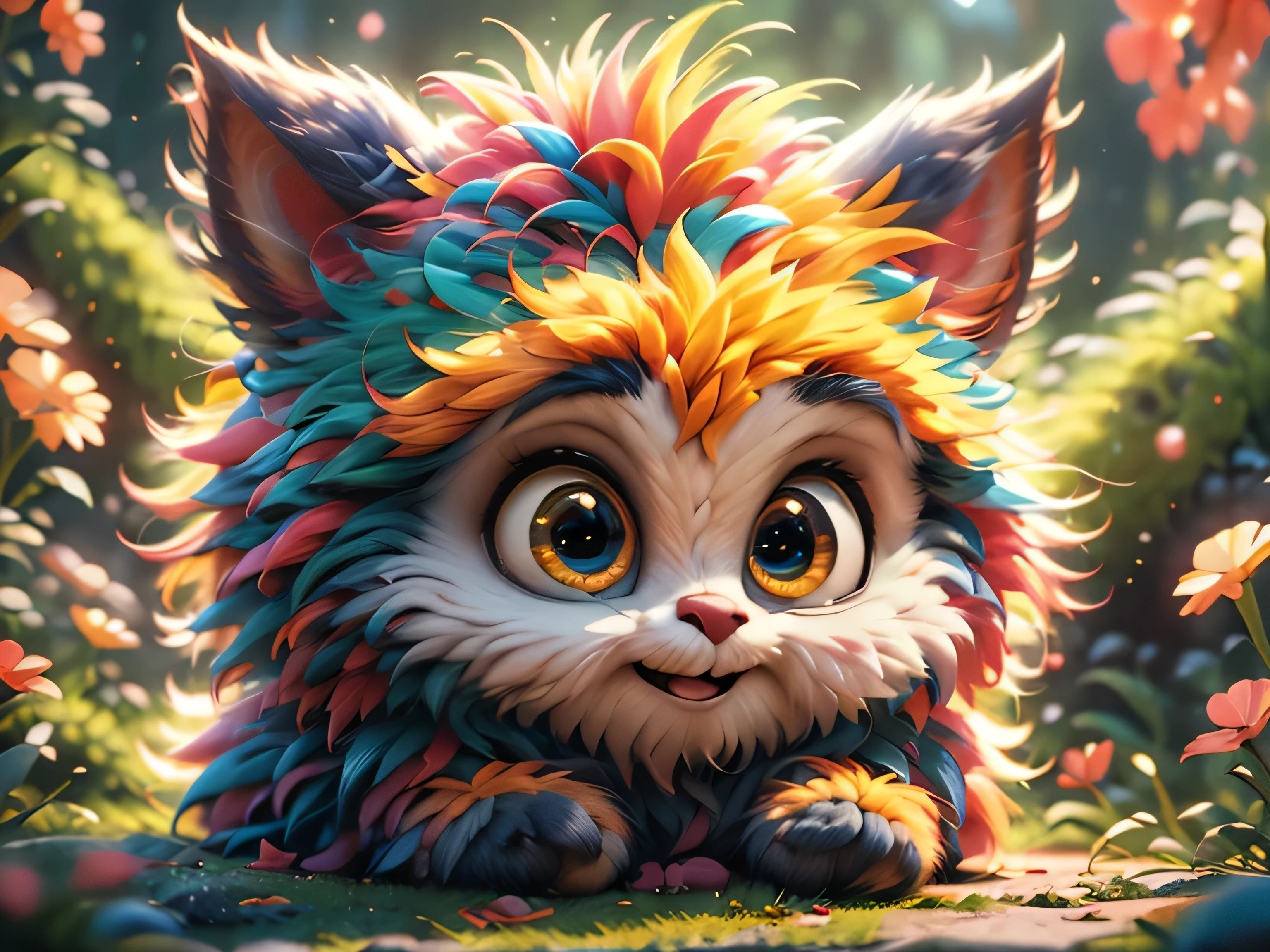 Magical Fantasy Creature, (Best Quality, Masterpiece, Representative Work, Official Art, Professional, Super Detailed, 8k:1.3), (Photorealism:1.2) Super Cute, Big Eyes, Soft, Soft Nose, Furry, Double Toothed Smile, Yeti on Mountain Background, Realistic, Beautiful, Stars in Eyes, Soft Volumetric Light, (Backlight:1.3), (Cinematic:1.2), Intricate Details, (ArtStation:1.3), --auto --s2