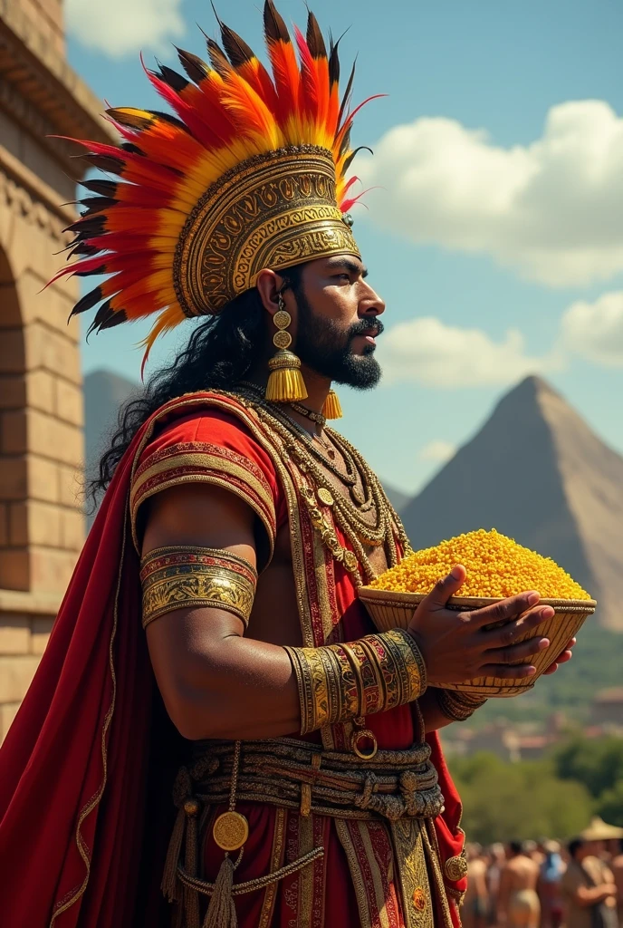 Create an image, where the Emperor of the INCA Empire can be seen ...