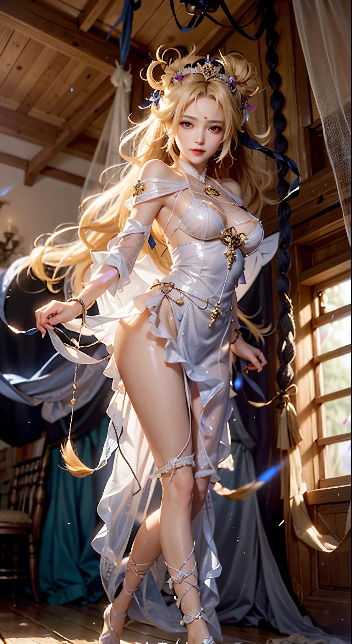 ((Medium Shot)),((West Shot)),((((Forward light)))(((front light))),(( pov)),((((front lighting)))),(Photorealistic: 1.4), ((masterpiece, 美しくBig Bre.2)), Perfect proportions, Big Breastaist,,((Narrow waistと細い太もも)),(((Two blonde, blue-eyed European girls))),((Holding a long golden spear)),((Golden armor is worn on both thighs.)),((Smiling Girl)),((The big wings of the archangel)),((Equipped with a shield on the arm)),((Spread your big angel wings wide)), ((Saluting with a golden rifle)),((Front lighting)),((The body is naked)),((Equipped wishield on the arm)), Ultra-realistic capture, Highly detailed, High resolution 16k close-up of human skin. Skin texture must be natural, ,((((Elegant nude elegant girl)))) ,((Ser naked)),((Two skinny naked gir European descent)),(ude figure facing the viewer))),(((Smaleasts and exposed genitals))),(Young girl her genitals))),(((hs and head fit within the screen)),from head to thigh))),((Beautiful and balanced body)),((Do not show anything below the thighs)),((bottomless)),((topless)),((The left and right arms and left and right thighs are equipped with golden armor.)),((ass pov)),(((from front))),(((cowboy shot))),(((standing pose))),ph realistic,master piece,((ultra detailed)),looking at viewer,smile,photorealistic,Shiny baby blonde silk hair,((She has a large hair ornament and golden armor on her belly.)),((Looking at the viewer from the front)), (((Young face and young body)),((Looking horizontally at the viewer)),(Exposing the viewer to full frontal nudity),((Face forward and look at the viewer at the same height)),((Sur naked body to the viewer with your hourglass figure)),(((Wearing a large golair ornament))),No underwear ,((((Naked elegant and graceful girl)))) ,((Naked from head to thighs))、((No underwearsoever))、((Head to knee nude shot)),((Bful hourglass figure)),((Wearing a cape)),((Beautiful style)),Beautiful detailed character art, Very detailed, Girl in shiny armor, Beautiful white and shining skin, Unparalleled beauty, ((Shiny baby blonde silk hair)),Realistic, 3D Face,Shiny Hair, Glowing Skin,((Thin Hair,No makeup,Brilliant Light)),Fantasy,Beauty products,Very detailedな顔のテクスチャ女性,Soft natural light,Create a dreamy and magical atmosphere.
