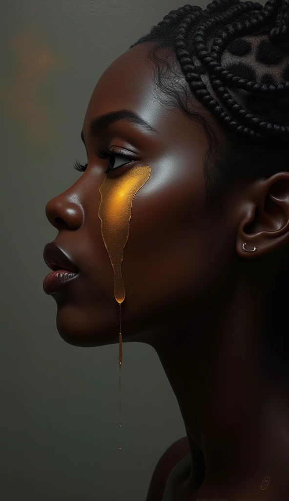 (full body shot, ultra-detailed, best quality, photorealistic:1.37, 4k, realistic, portrait photography, jiggling female, black girl, made by melted chocolate, melt chocolate everywhere, fluid brown chocolate, dense fluid chocolate, matte light, iconic pose, detailed facial features, vibrant colours, melt chocolate background, 35mm)